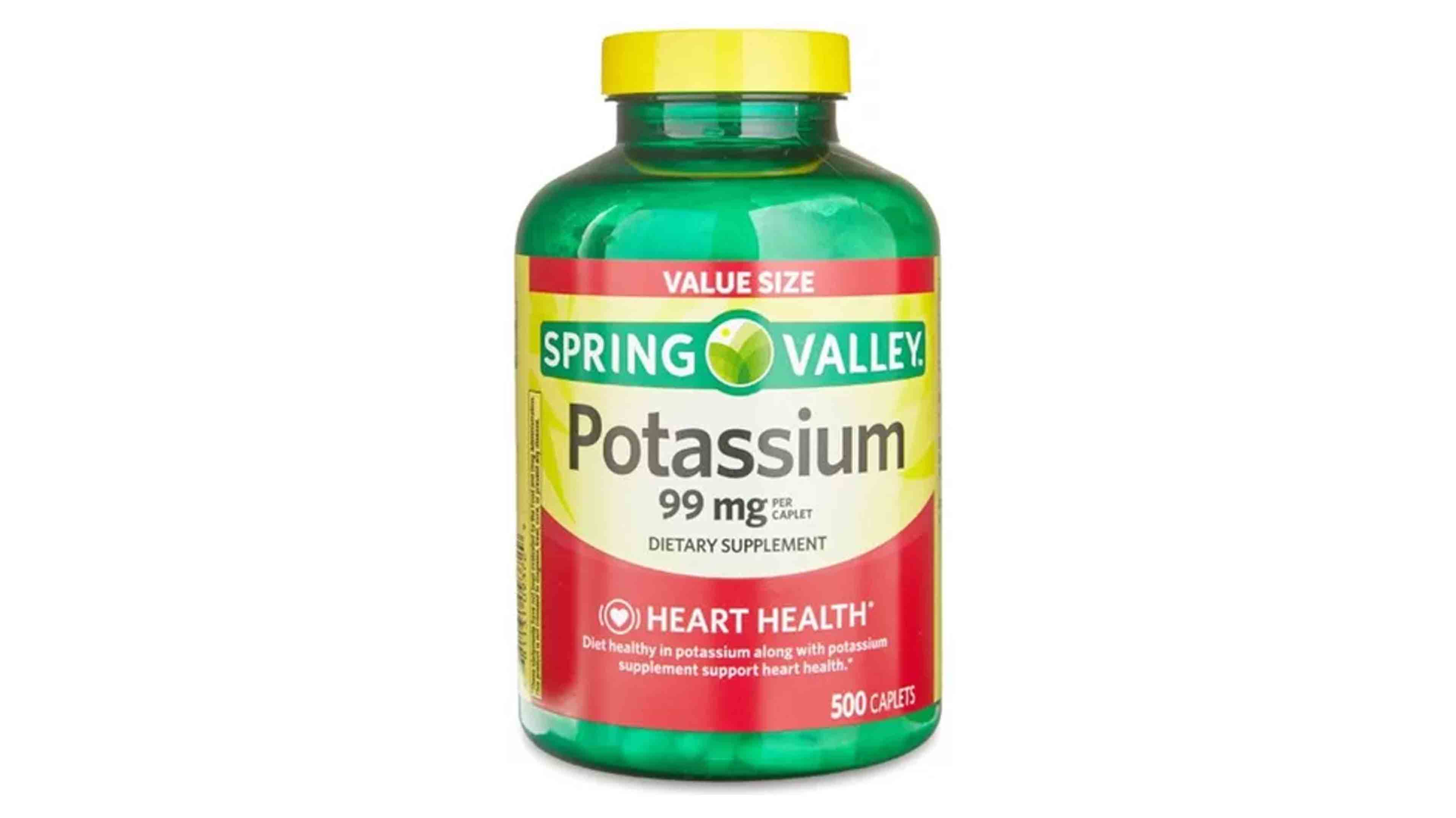 Potasio 99mg Spring Valley 500 capsulas Potassium Equilibrio PH 