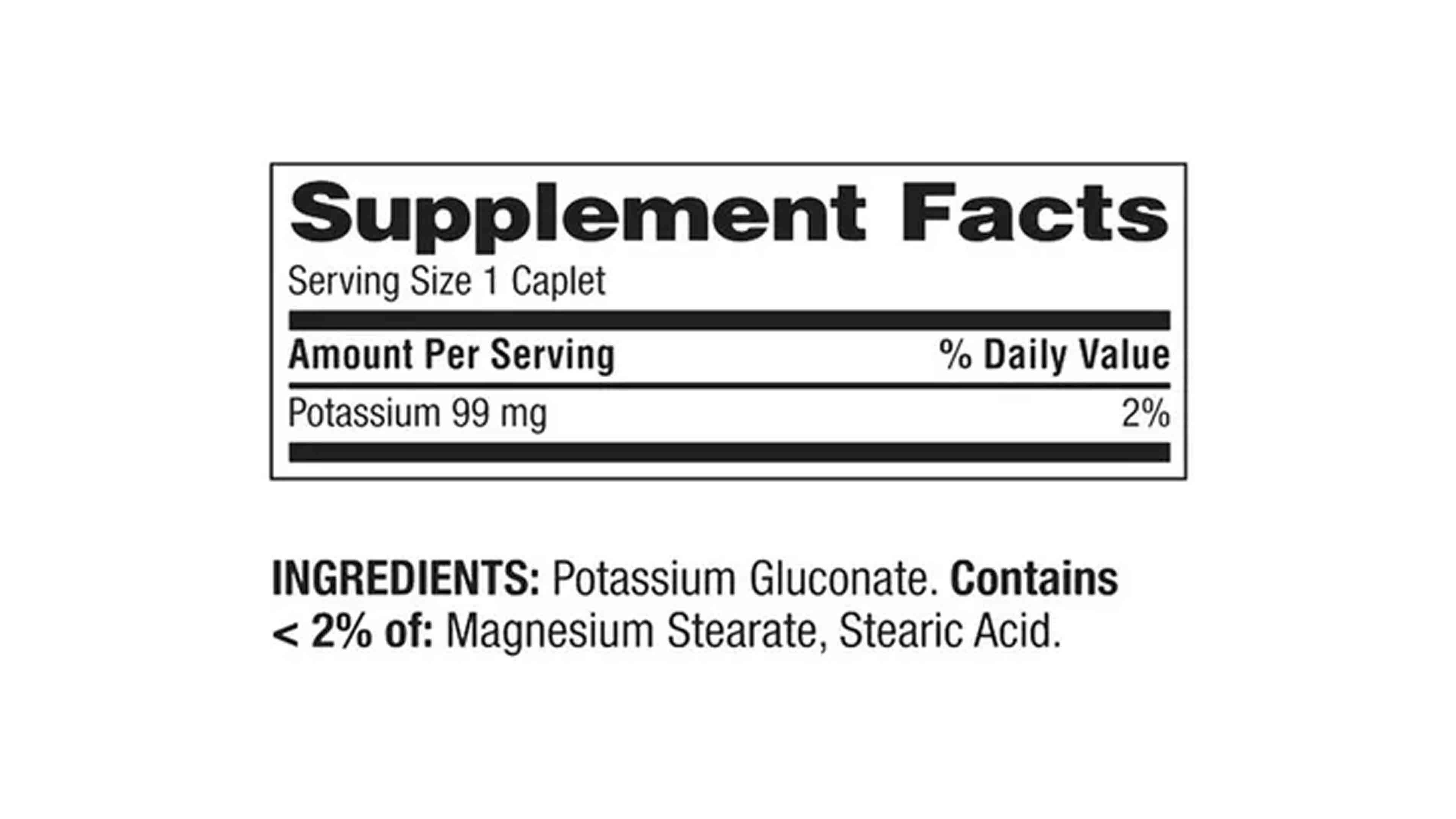 Potasio 99mg Spring Valley 500 capsulas Potassium Equilibrio PH 
