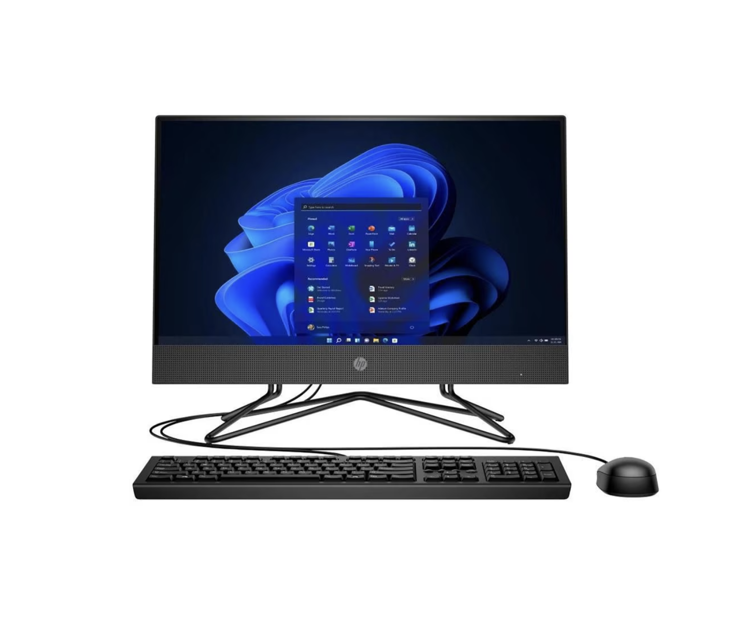 PC All in One HP 205 G4, AMD Ryzen 3, 8GB RAM, SSD 256GB, Pantalla de 21.5", Windows 11 Home, Modelo: 7F5K0LT