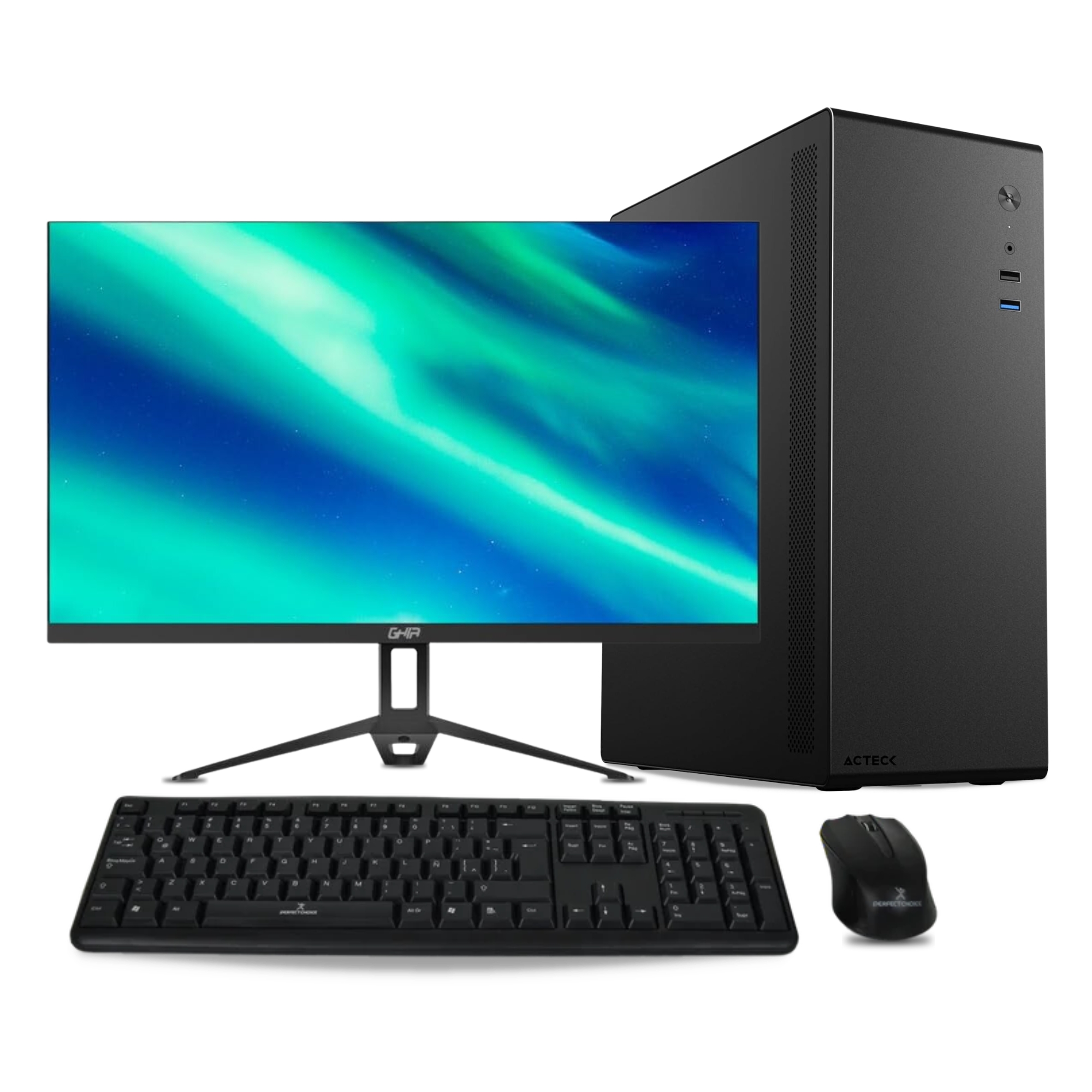 Computadora NEUSS AMD Ryzen 5 5600G, 16 GB RAM, 512 GB SSD, Windows 10, Monitor de 21.5'' y Accesorios
