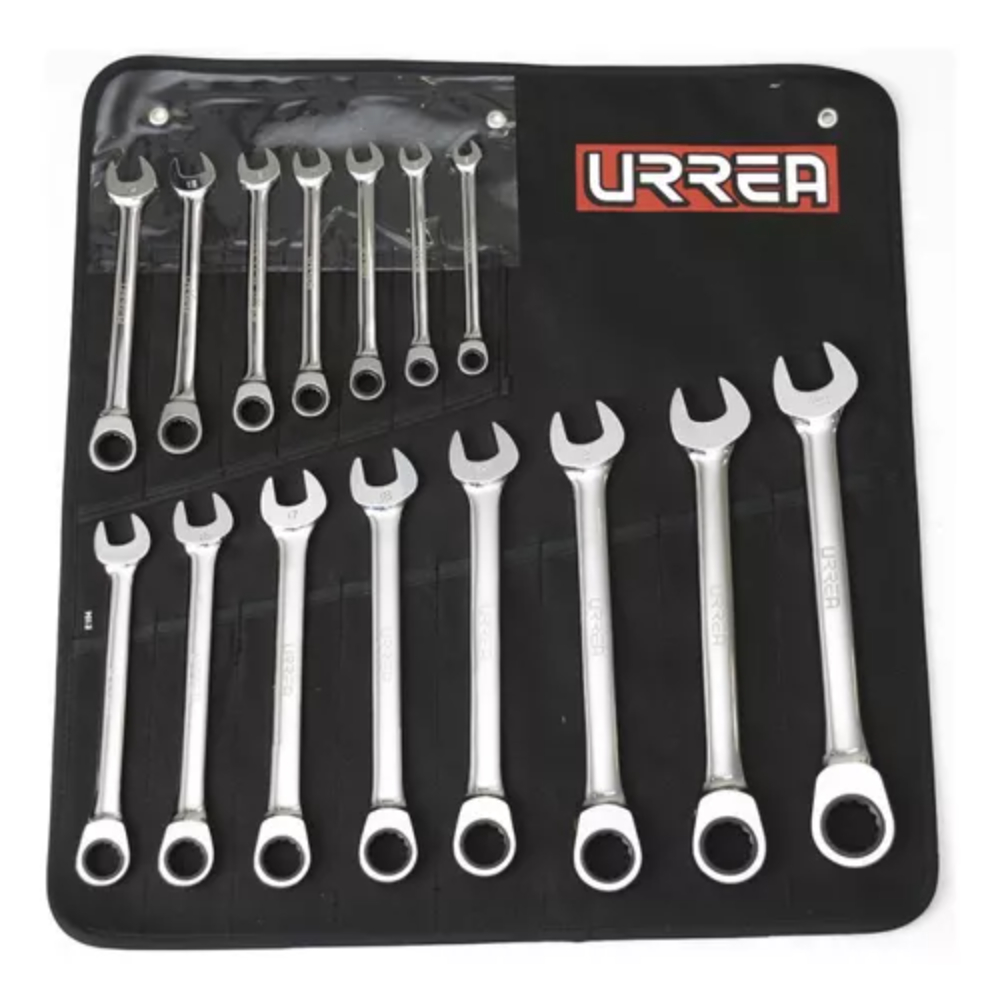 Juego 12 Llaves Combinadas Matraca Pulgadas Acero Urrea