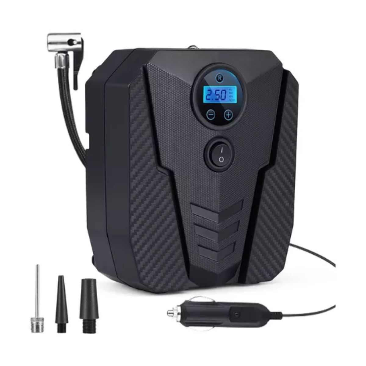 Mini Compresor De Aire Portatil Inflador De Llanta Para Auto Negro