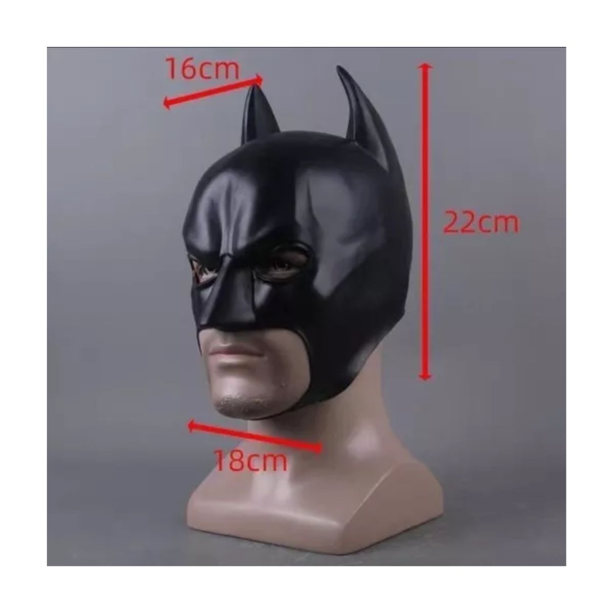 Adecuado Para La Máscara De Látex De Batman Negro