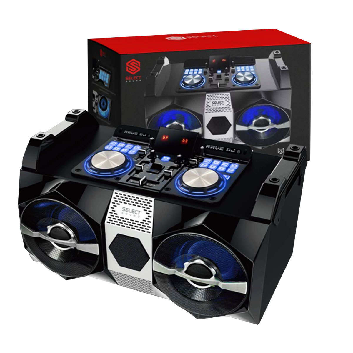 Minicomponente Bocina Bluetooth Recargable Select Sound Rave Dj Bt2018 