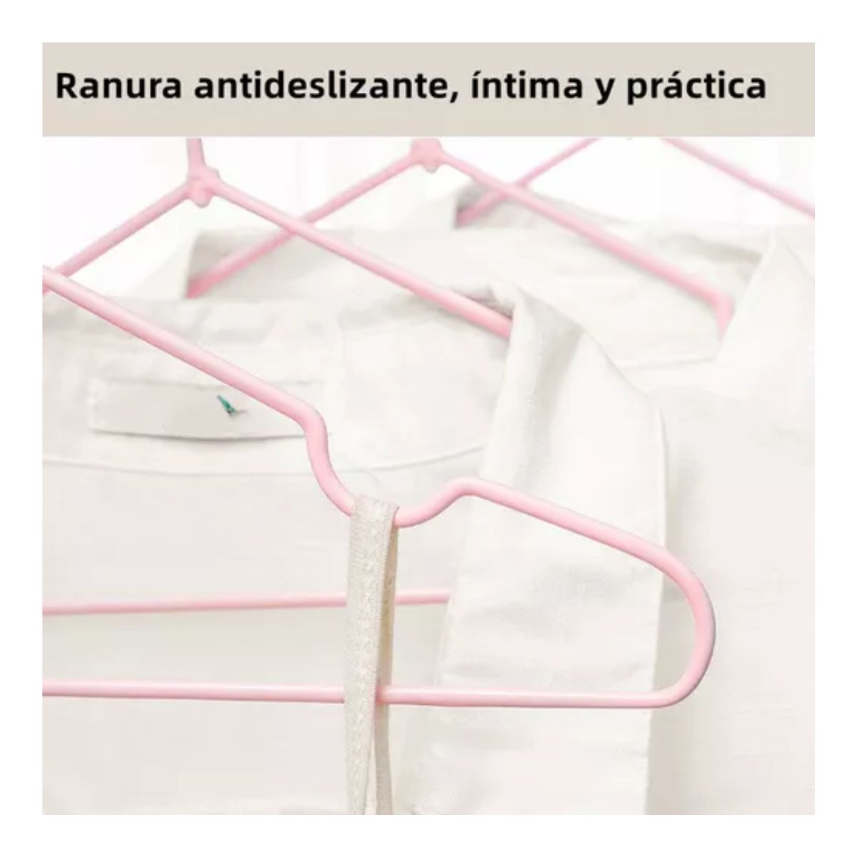 25 Ganchos Para Ropa Organizador+50pinzas Ropa+20m Tendedero Rosa nórdico