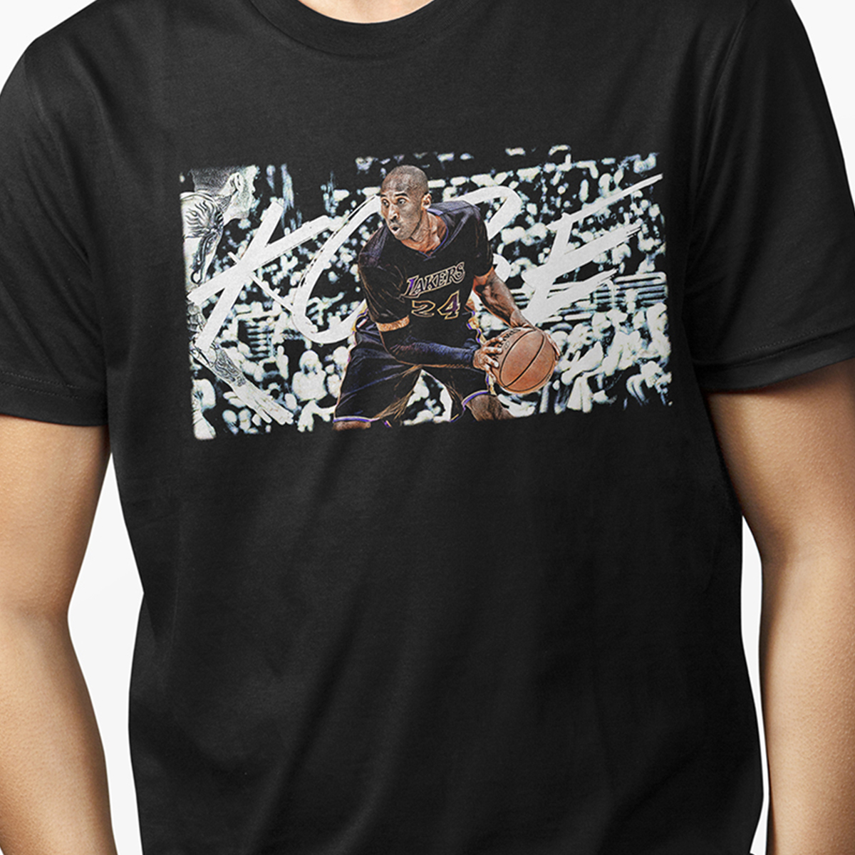 Playera Urbana Negra para Hombre - Kobe Bean Bryant
