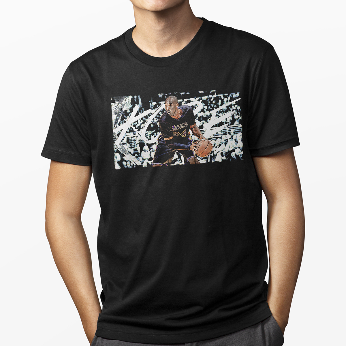 Playera Urbana Negra para Hombre - Kobe Bean Bryant