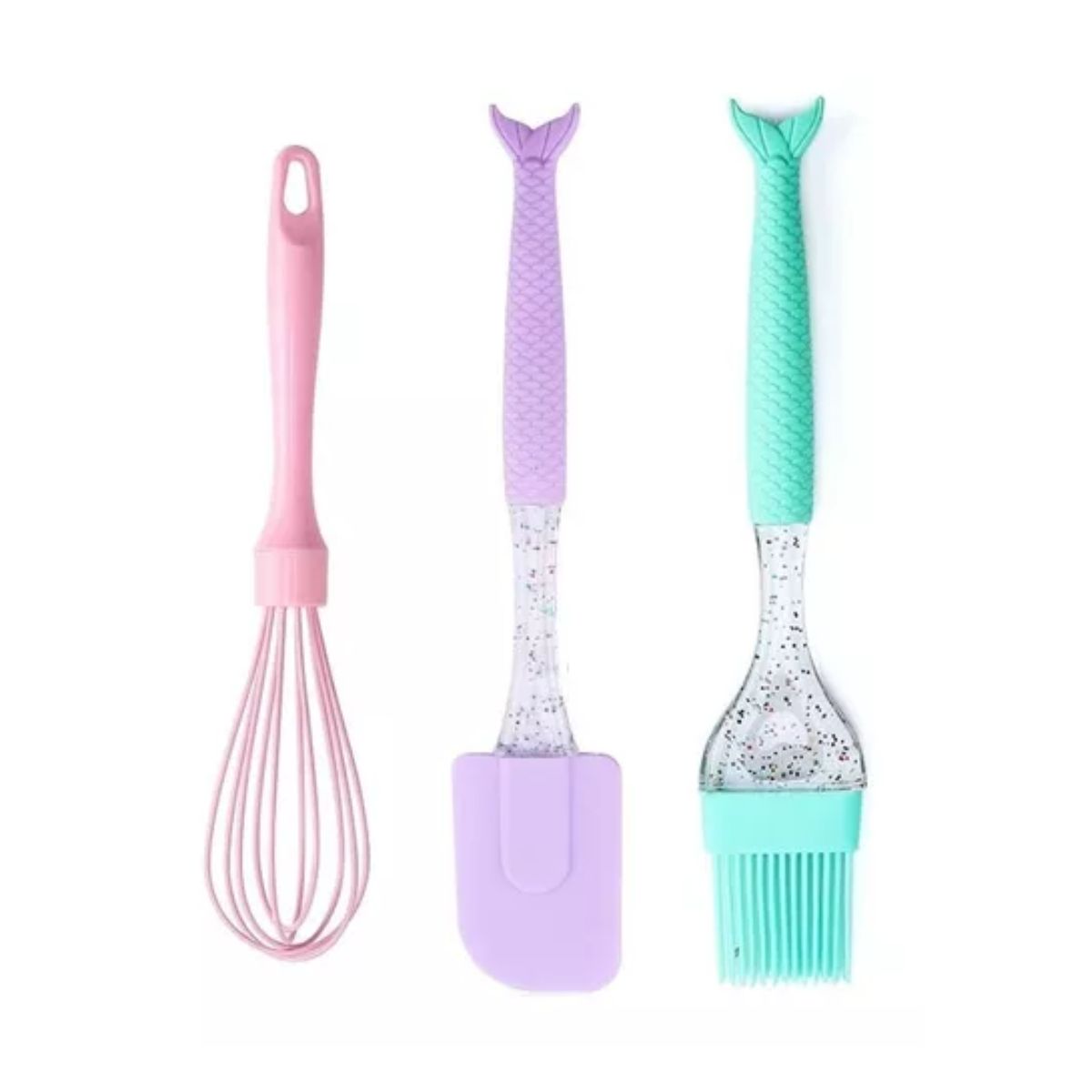 Set Reposteria Miserable Brocha Globo Utensilios Cocina  Rosa/Morado/Verde