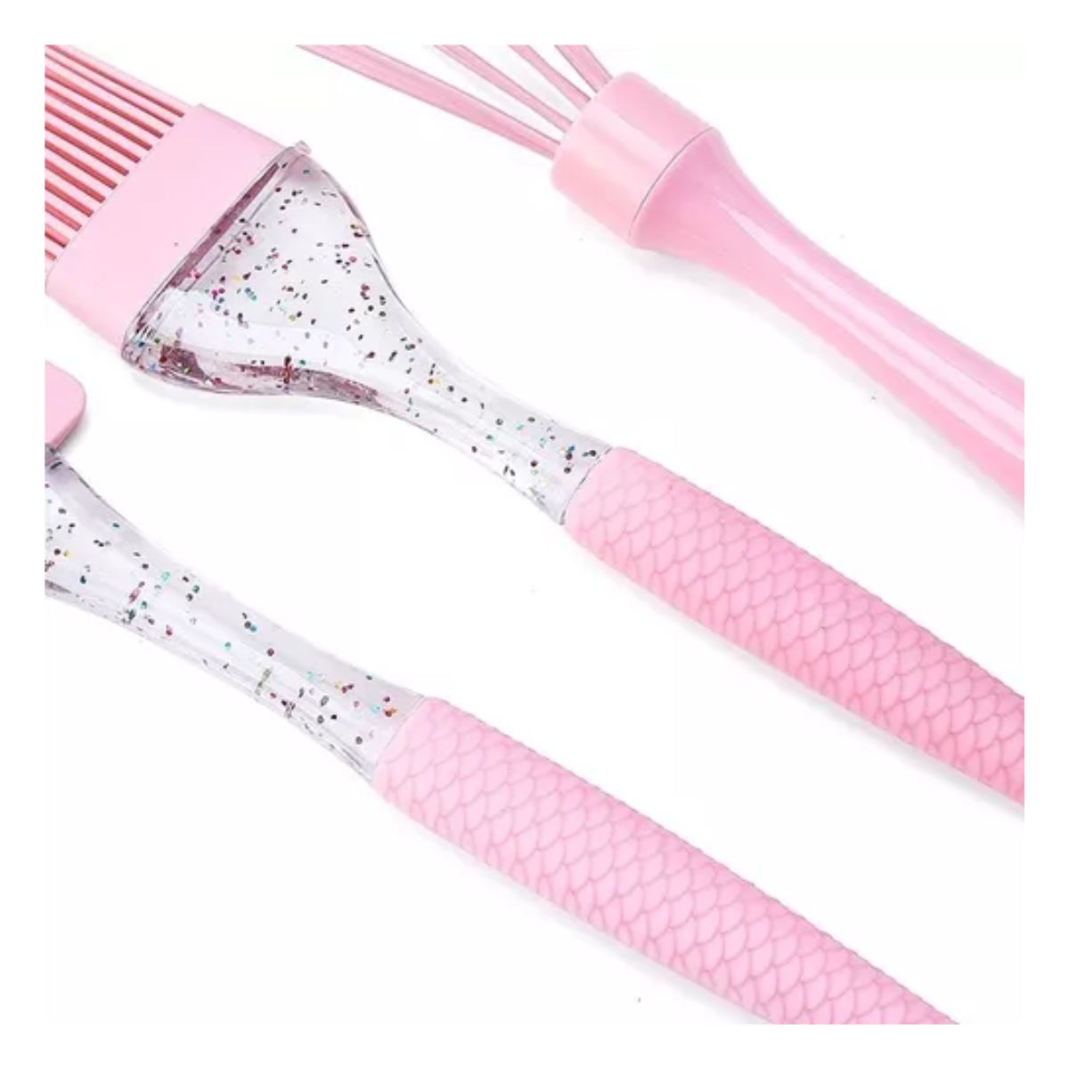 Set Reposteria Miserable Brocha Globo Utensilios Cocina  Rosa/Morado/Verde