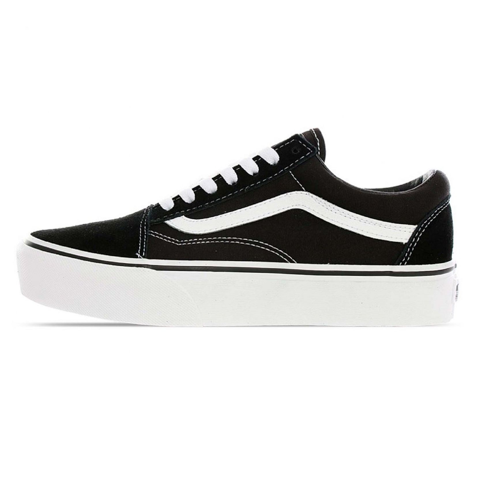 Tenis Vans Old Skool Plataforma negro/blanco mujer.