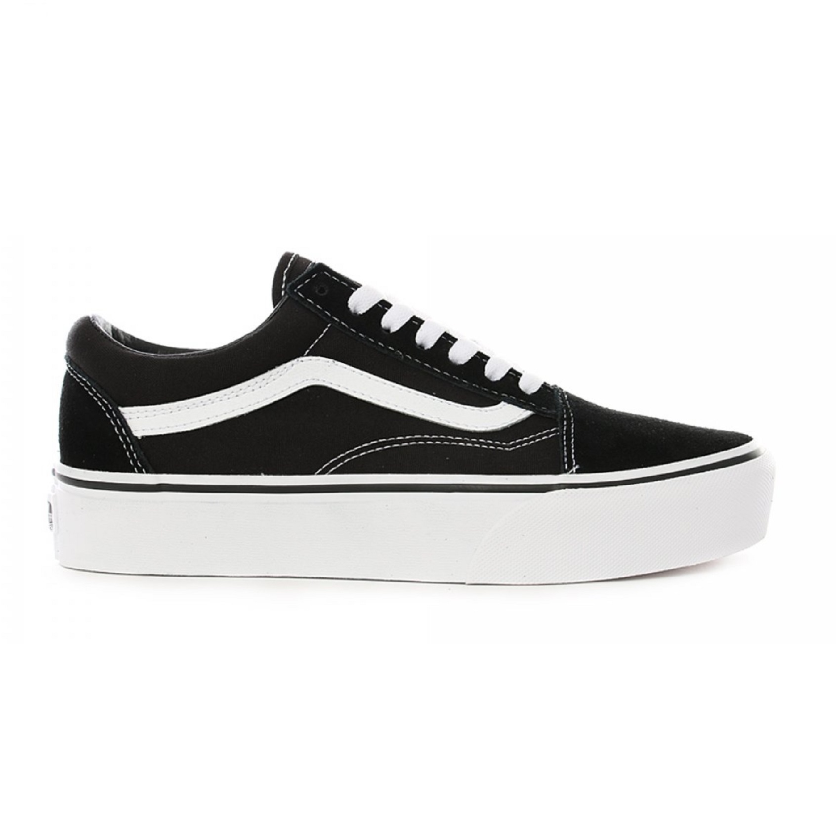 Tenis Vans Old Skool Plataforma negro/blanco mujer.