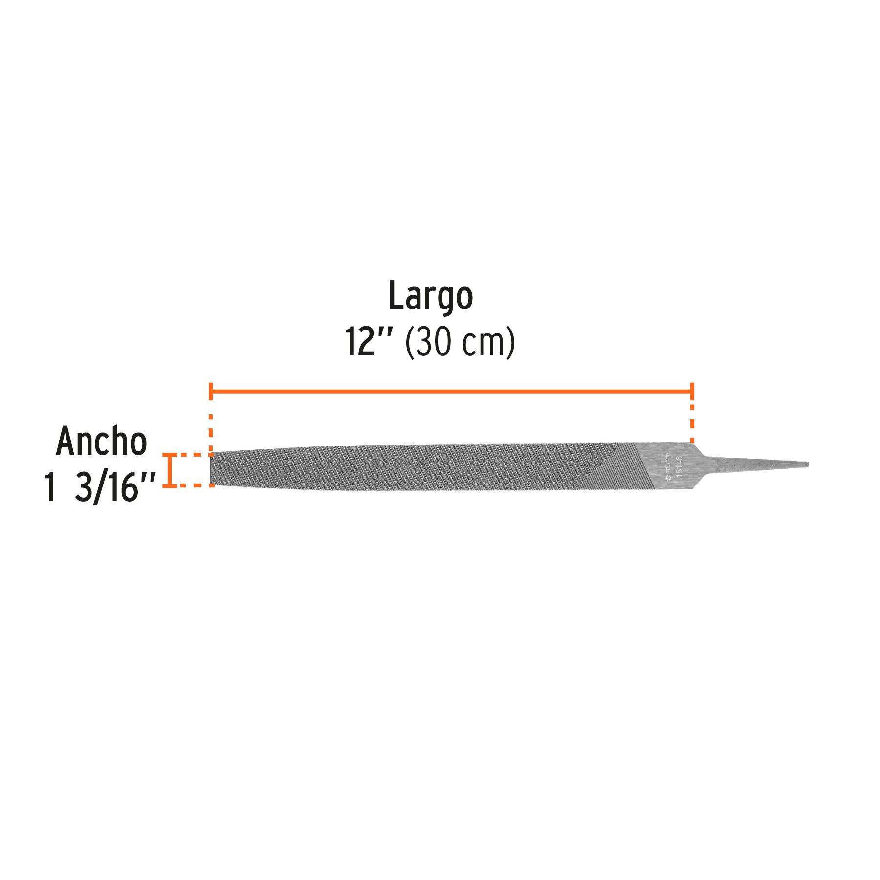 LIMA PLANA BASTARDA 12", TRUPER 15146