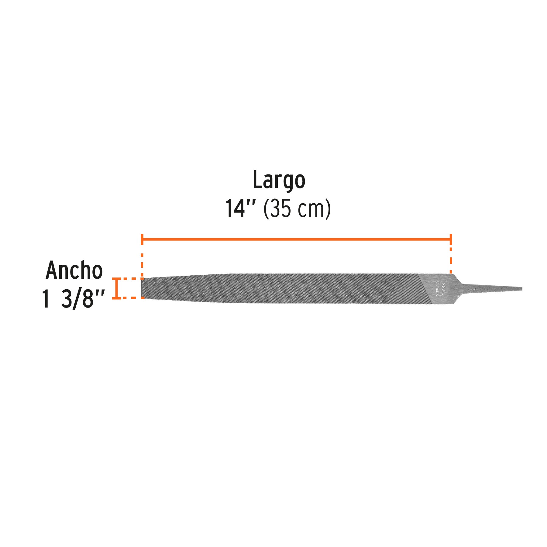 LIMA PLANA BASTARDA 14", TRUPER 15148
