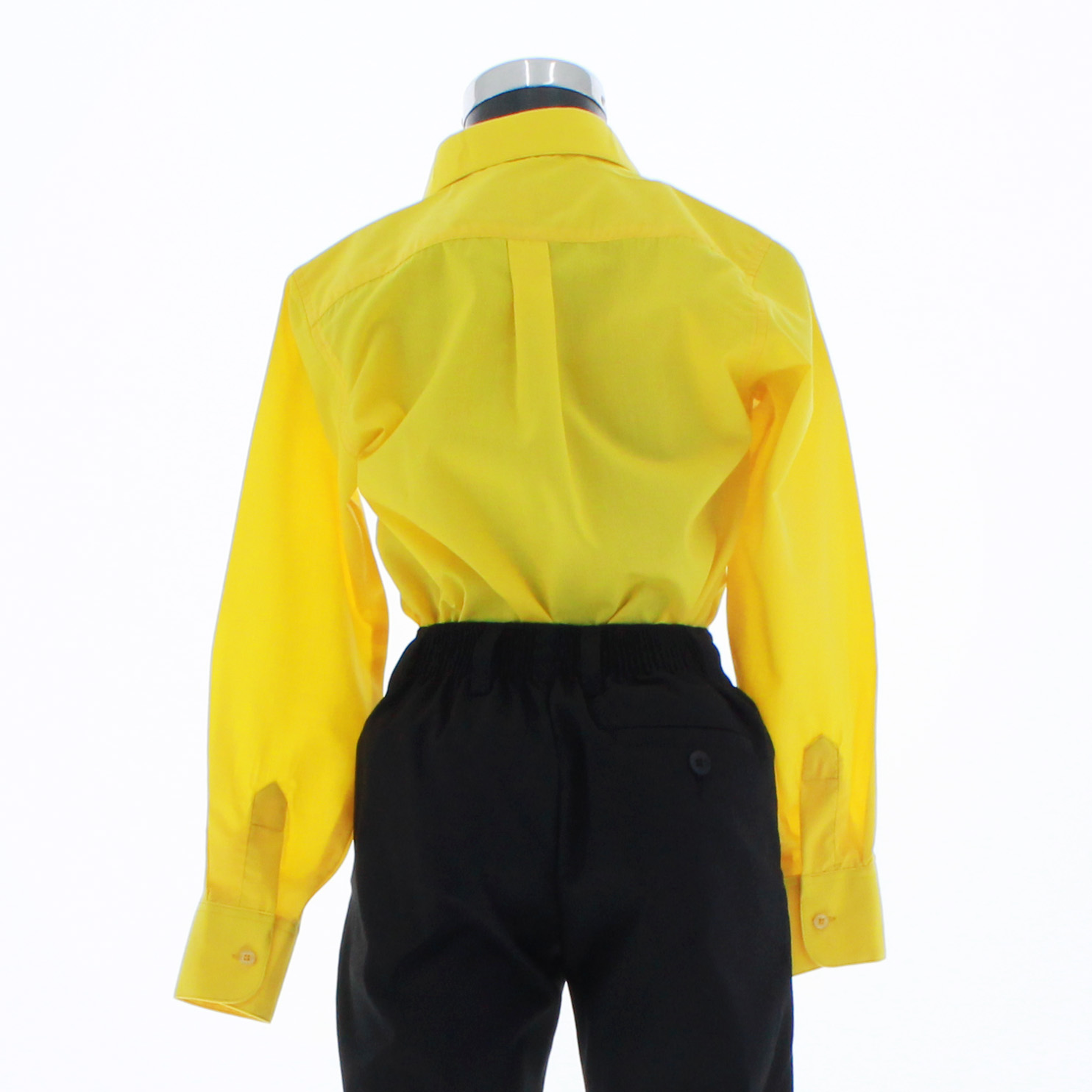 Camisa De Vestir Niño Color Amarillo Manga Larga 3596 2-18 Años..