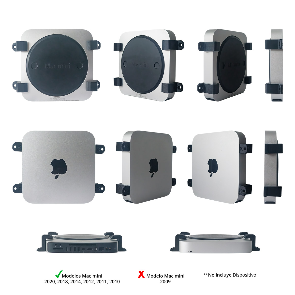 Soporte para Mac mini Modelos Mac mini M1, M2, 2020,2018,2014,2012,2011,2010