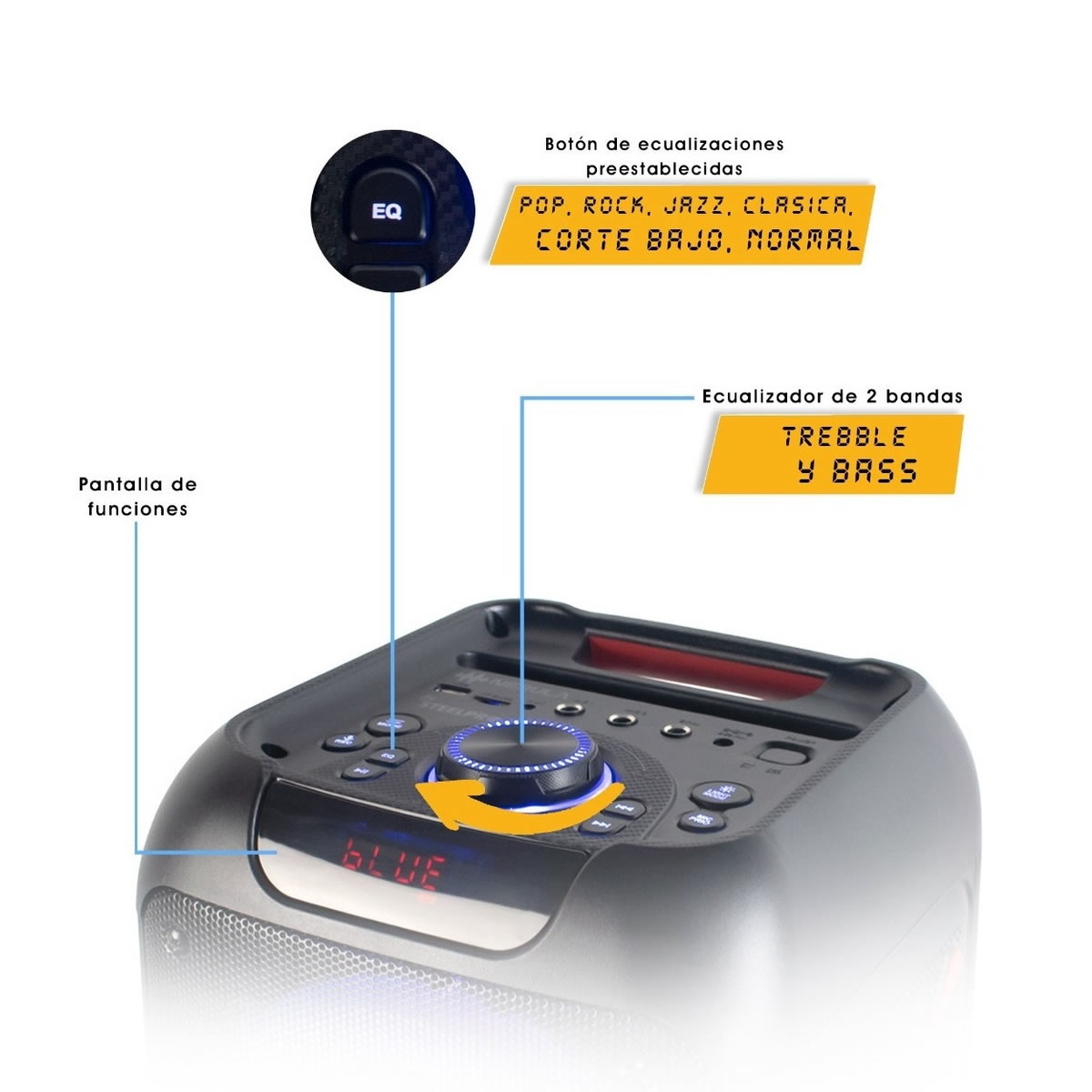 Bocina SteelPro Technologies Nebula Con Batería Recargable