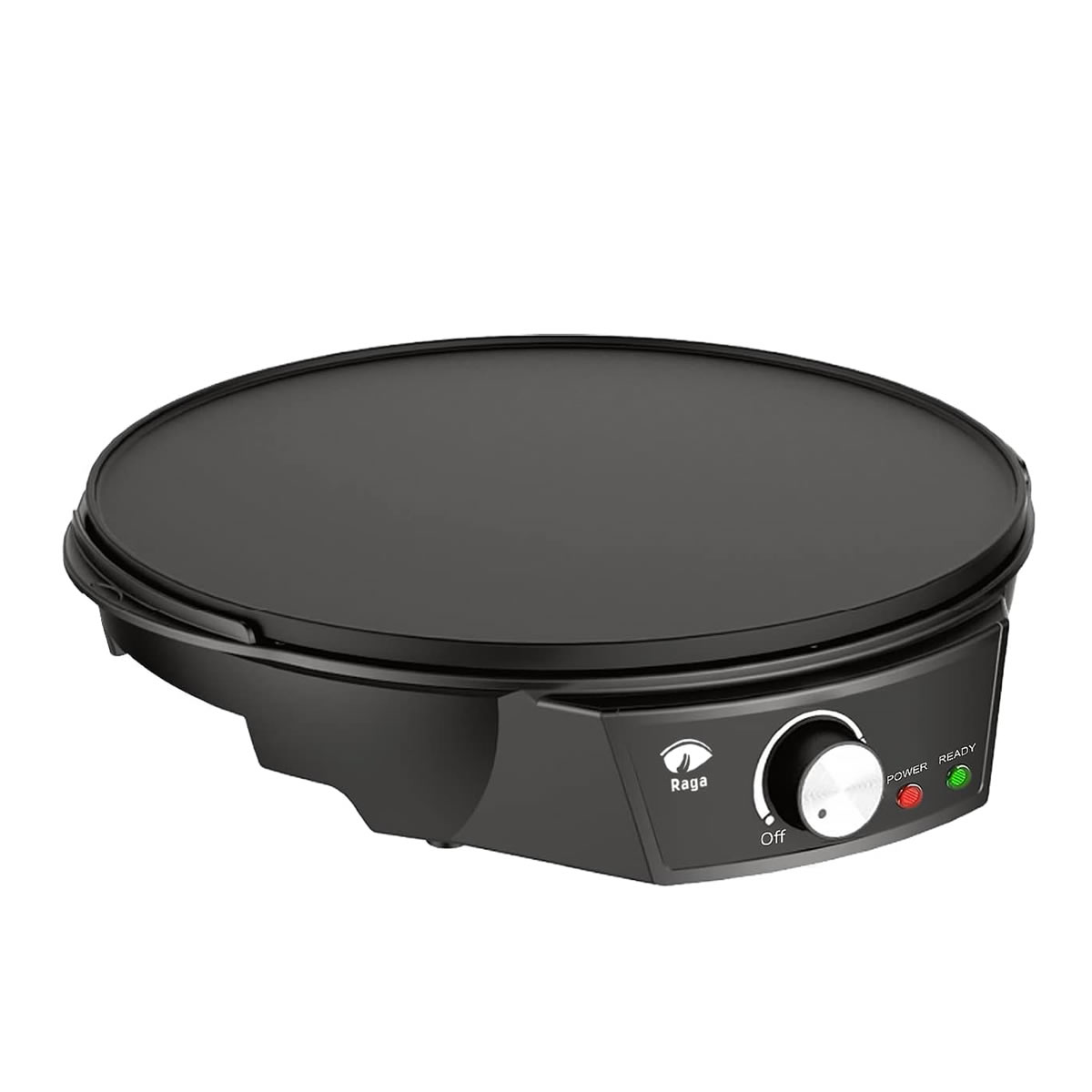 Crepera Raga Con Plato De Calentamiento De 30cm - Negro