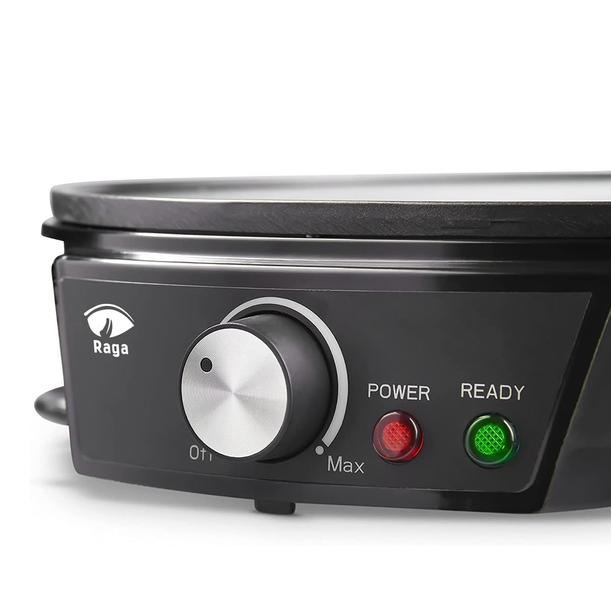 Crepera Raga Con Plato De Calentamiento De 30cm - Negro