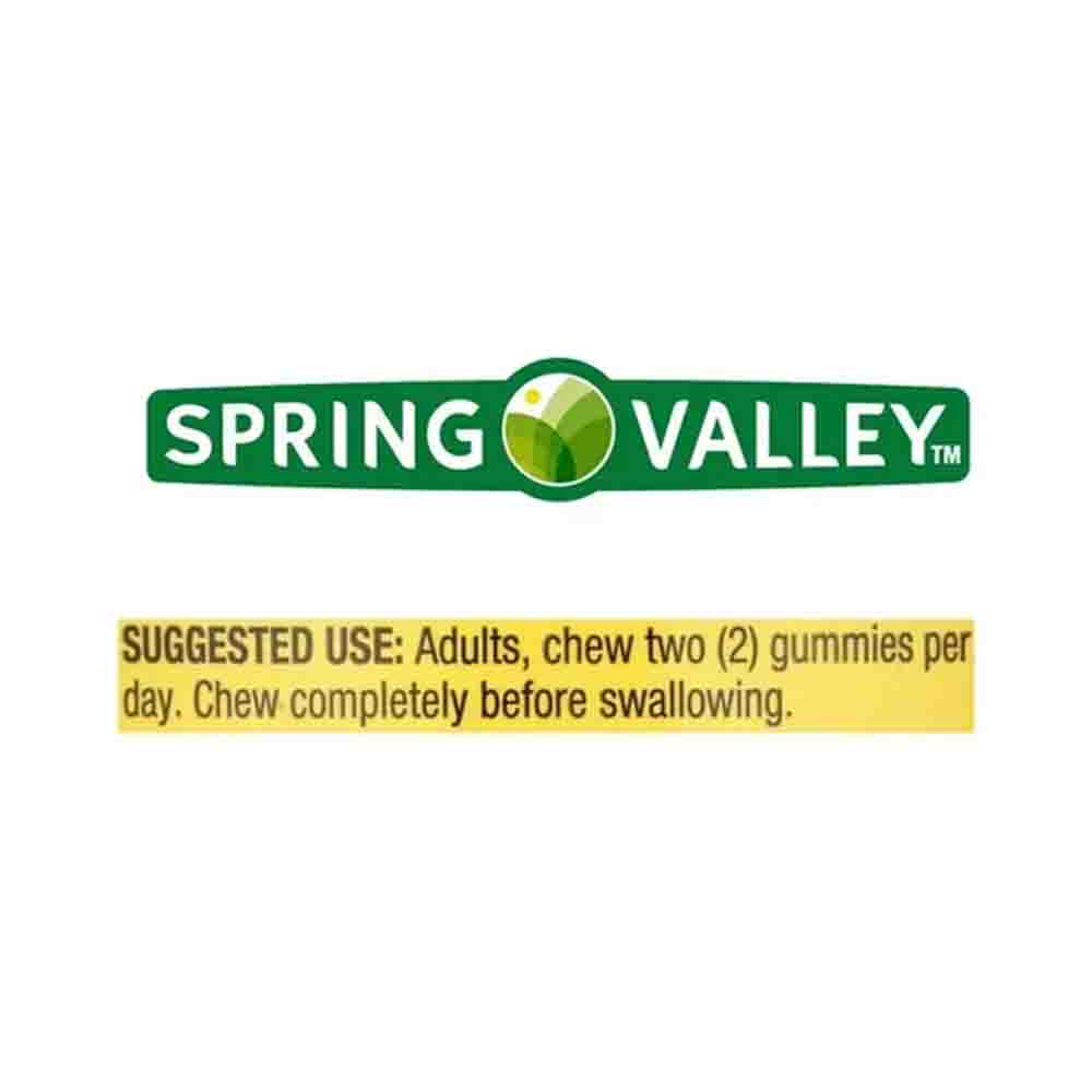 Biotin + Colágeno 2500mcg Hair, Skin, Nails, Spring Valley 60 Gomitas