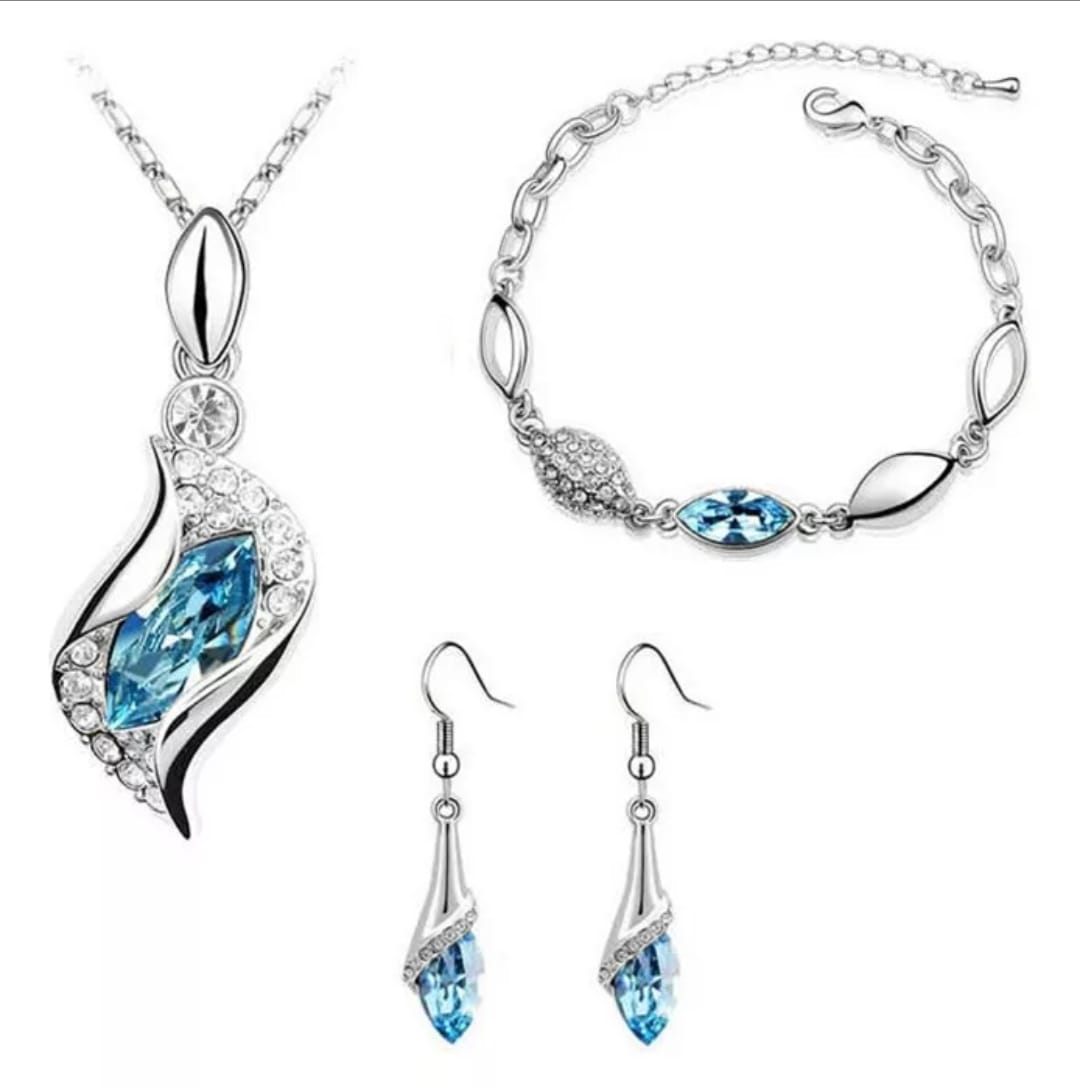 Conjunto De Joyas Para Mujer Collar Y Aretes Y Pulsera.