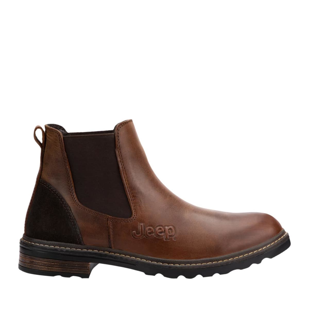 Botines casuales tipo Chelsea, para hombre, color café marca Jeep mod. 1051345