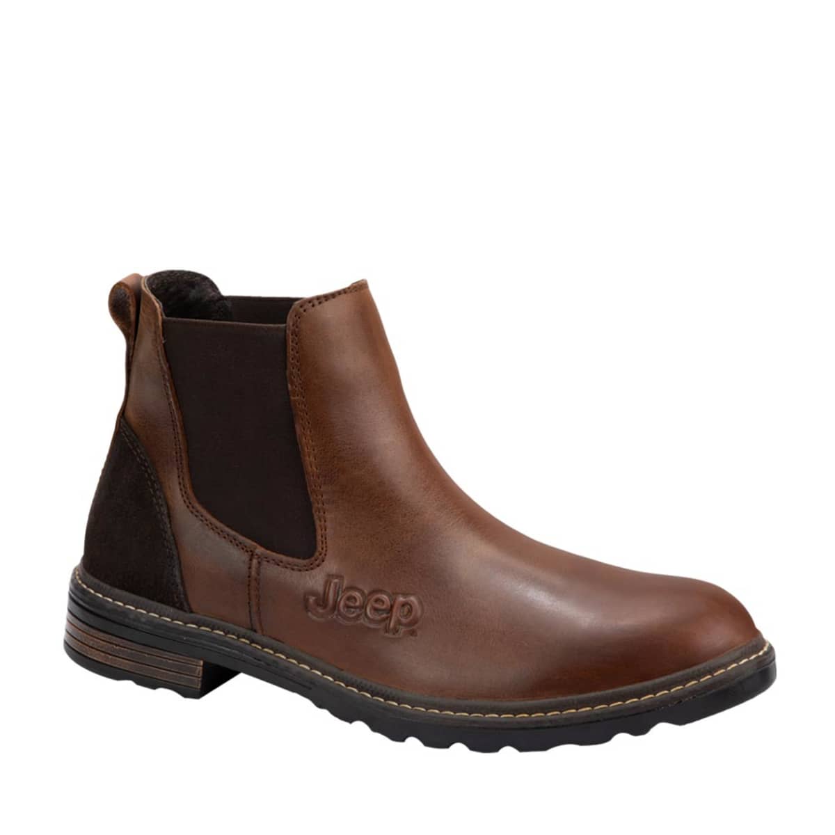 Botines casuales tipo Chelsea, para hombre, color café marca Jeep mod. 1051345