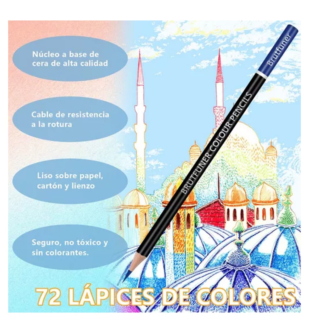 Set 72 Lápices De Dibujo De Colores Profesional Escolar