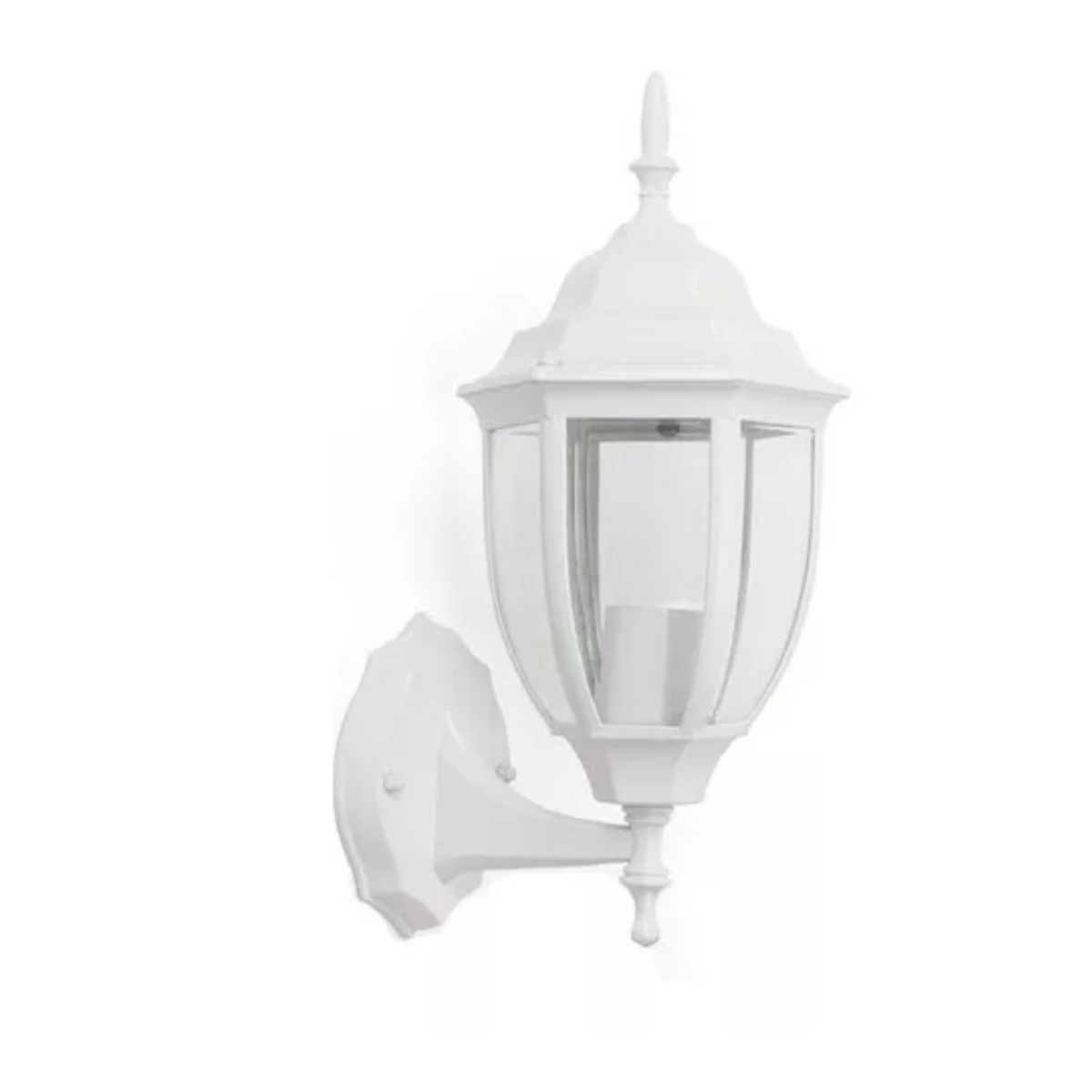 Farol Decorativo Español Blanco Exterior Luminario Pared Blanco