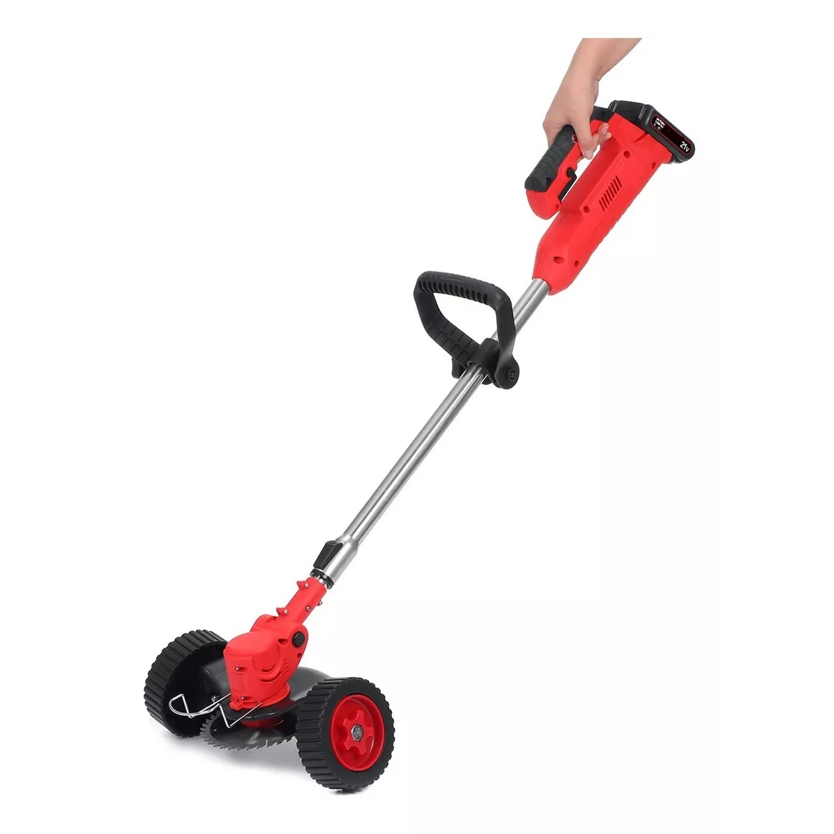 Desbrozadora Eléctrica Inalámbrica Con Ruedas 2 Baterías 21v