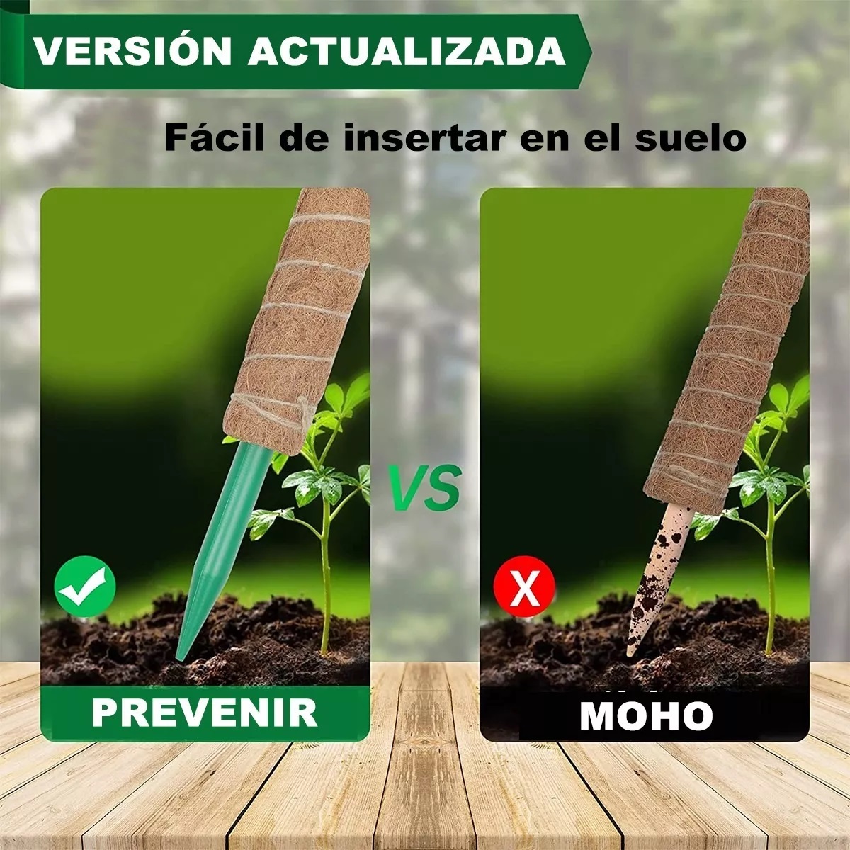 Set 42cm Suporte Tutor De Musgo Para Plantas 4 Pzs+accesorios