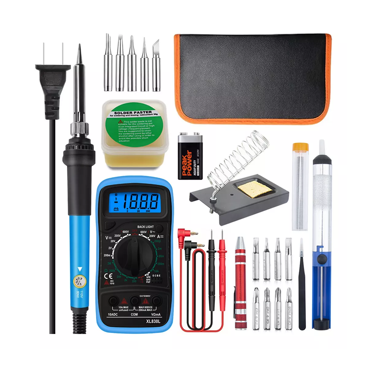 Kit De Soldador Eléctrico C/herramientas, Puntas, Multímetro