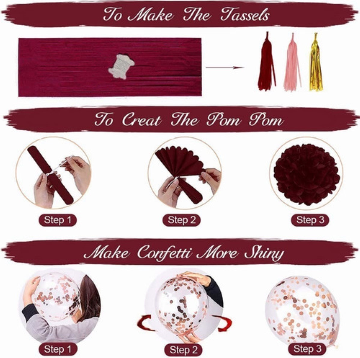 Decoraciones De Cumpleaños Para Mujer Rojo Corazon Flores