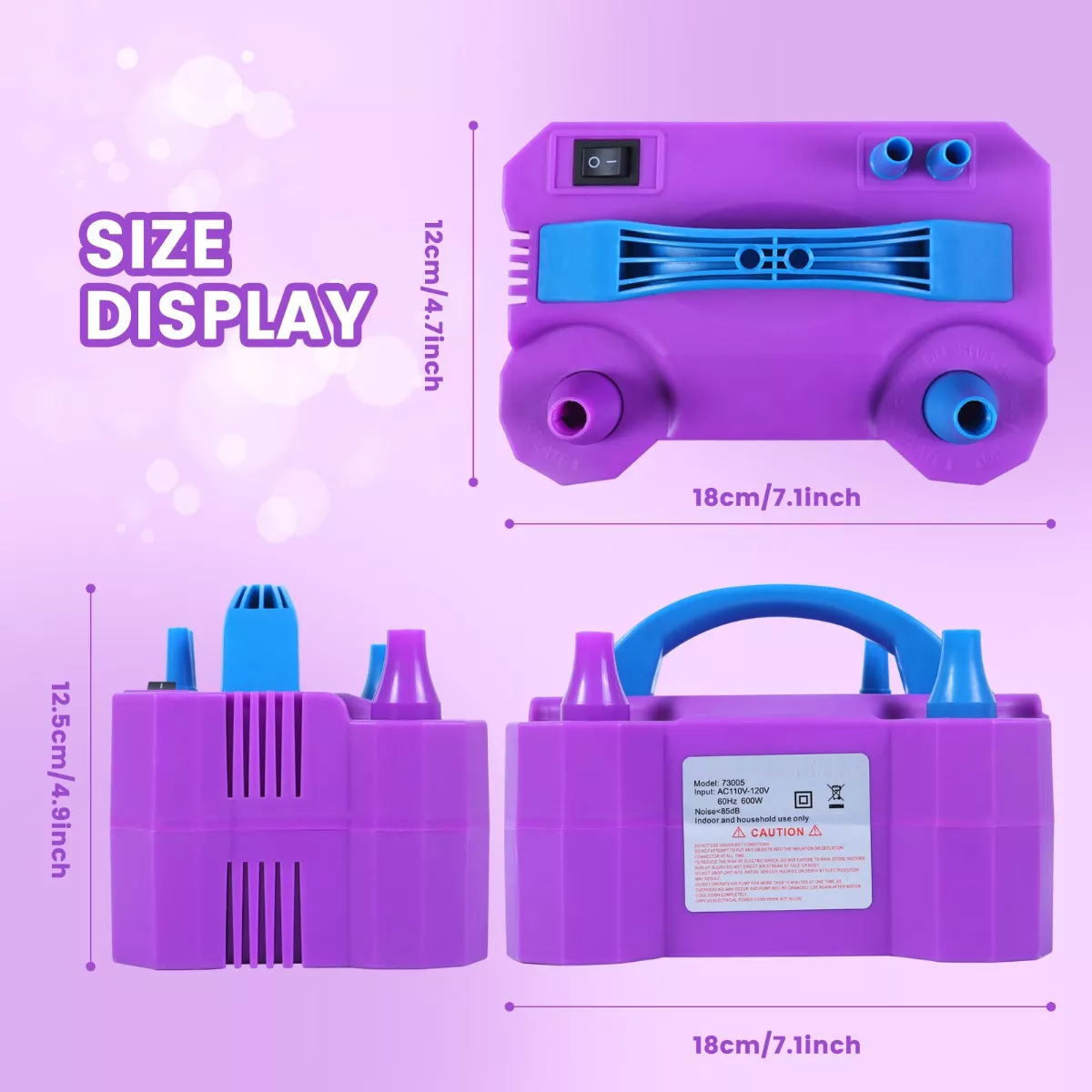 Bomba De Aire Eléctrica Para Inflar Globos Bomba Fiestas