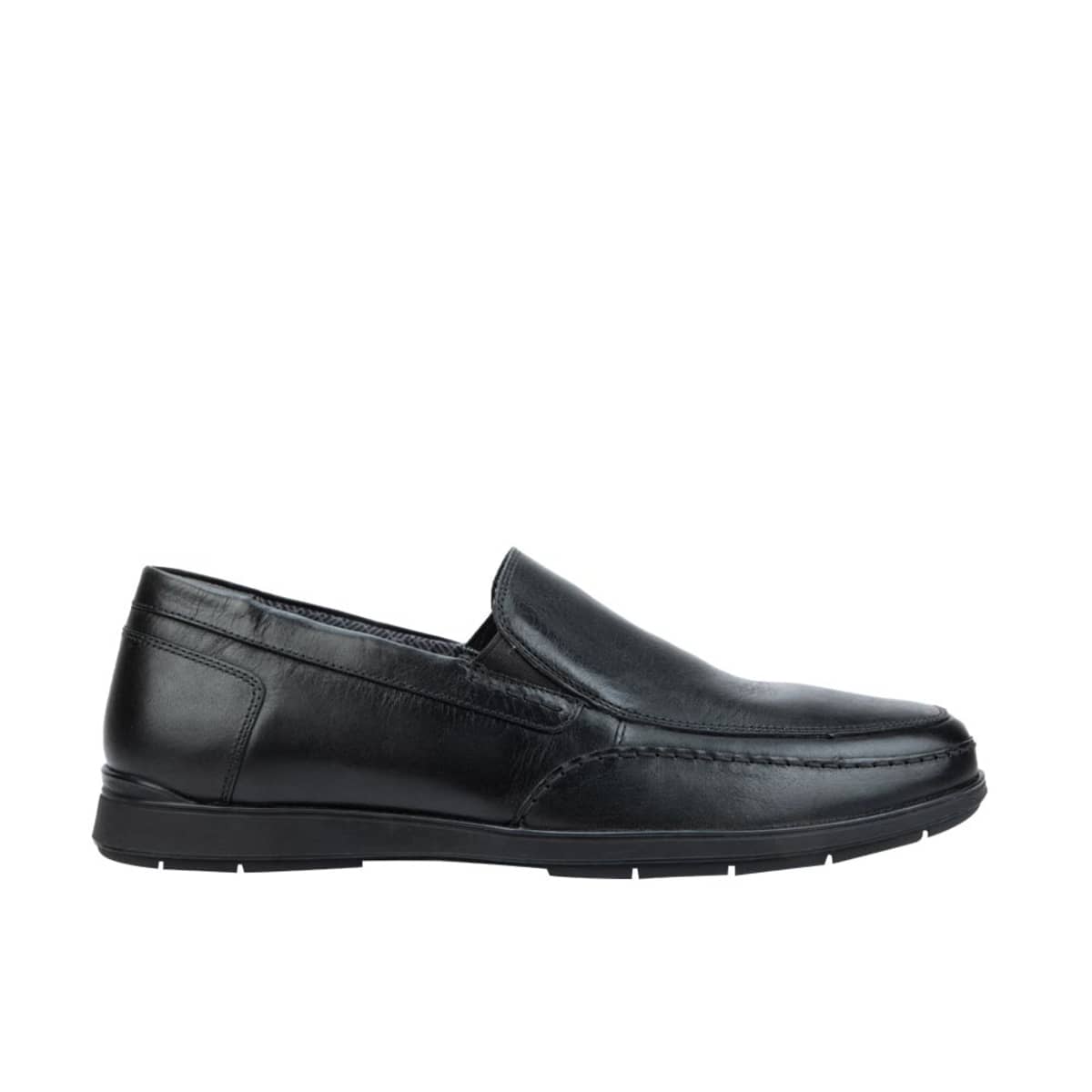 Zapatos casuales mocasines de piel, color negro, marca Flexi, para hombre, mod. 1081861