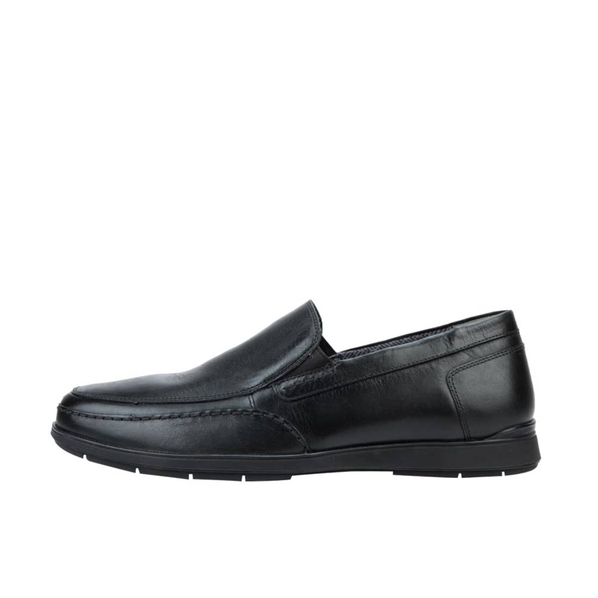 Zapatos casuales mocasines de piel, color negro, marca Flexi, para hombre, mod. 1081861
