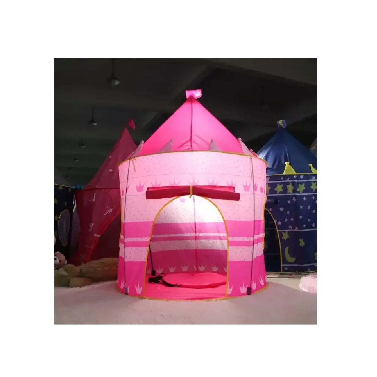 Tienda De Juego Castillo De Princesa Con Luces Para Niñas Rosa