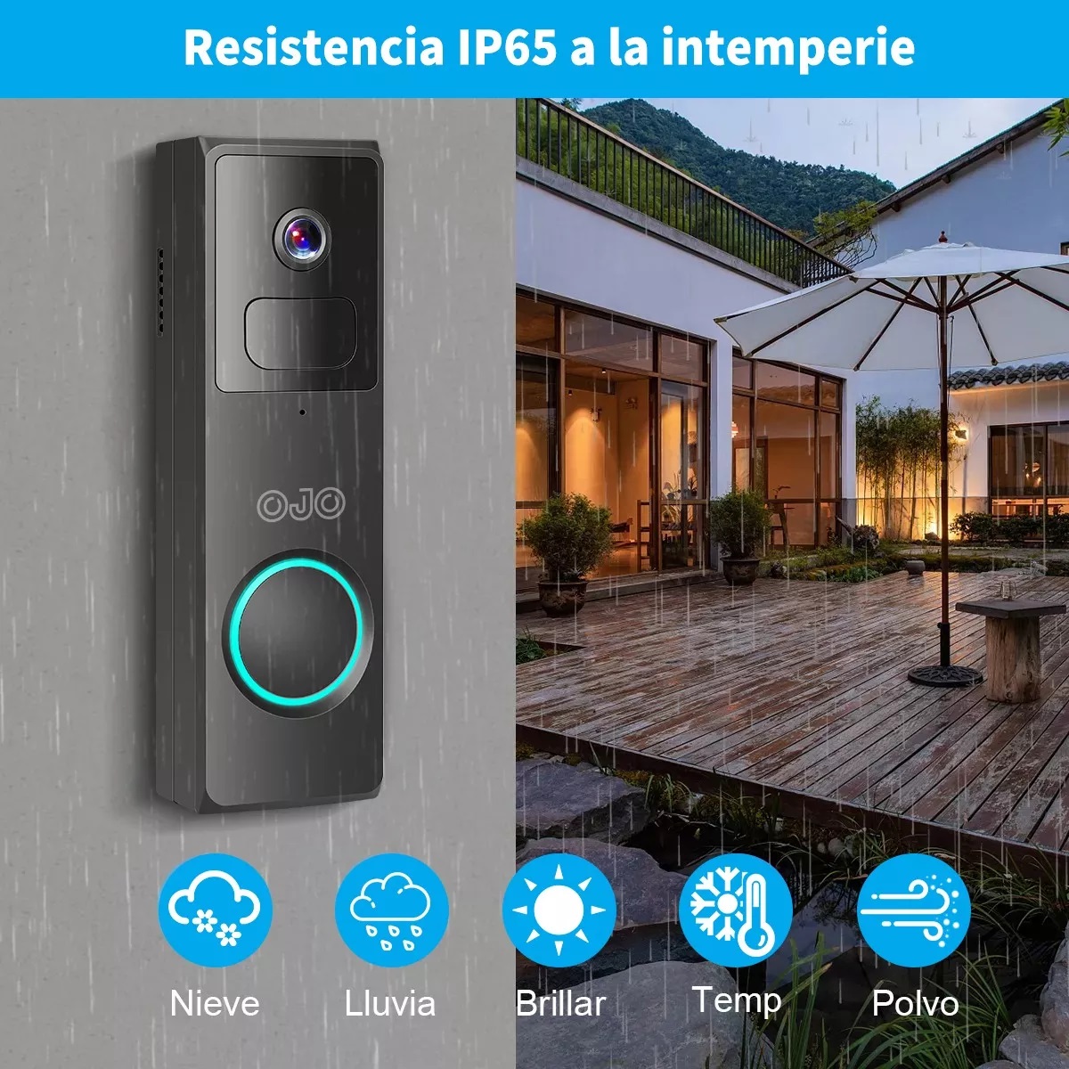 Timbre Con Cámara Inalámbrica Hd Con Visión Nocturna