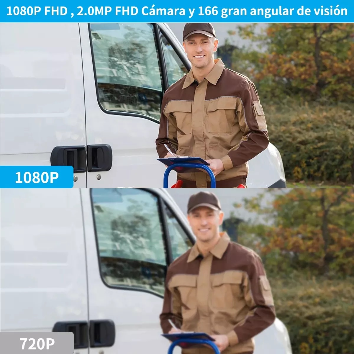 Timbre Con Cámara Inalámbrica Hd Con Visión Nocturna