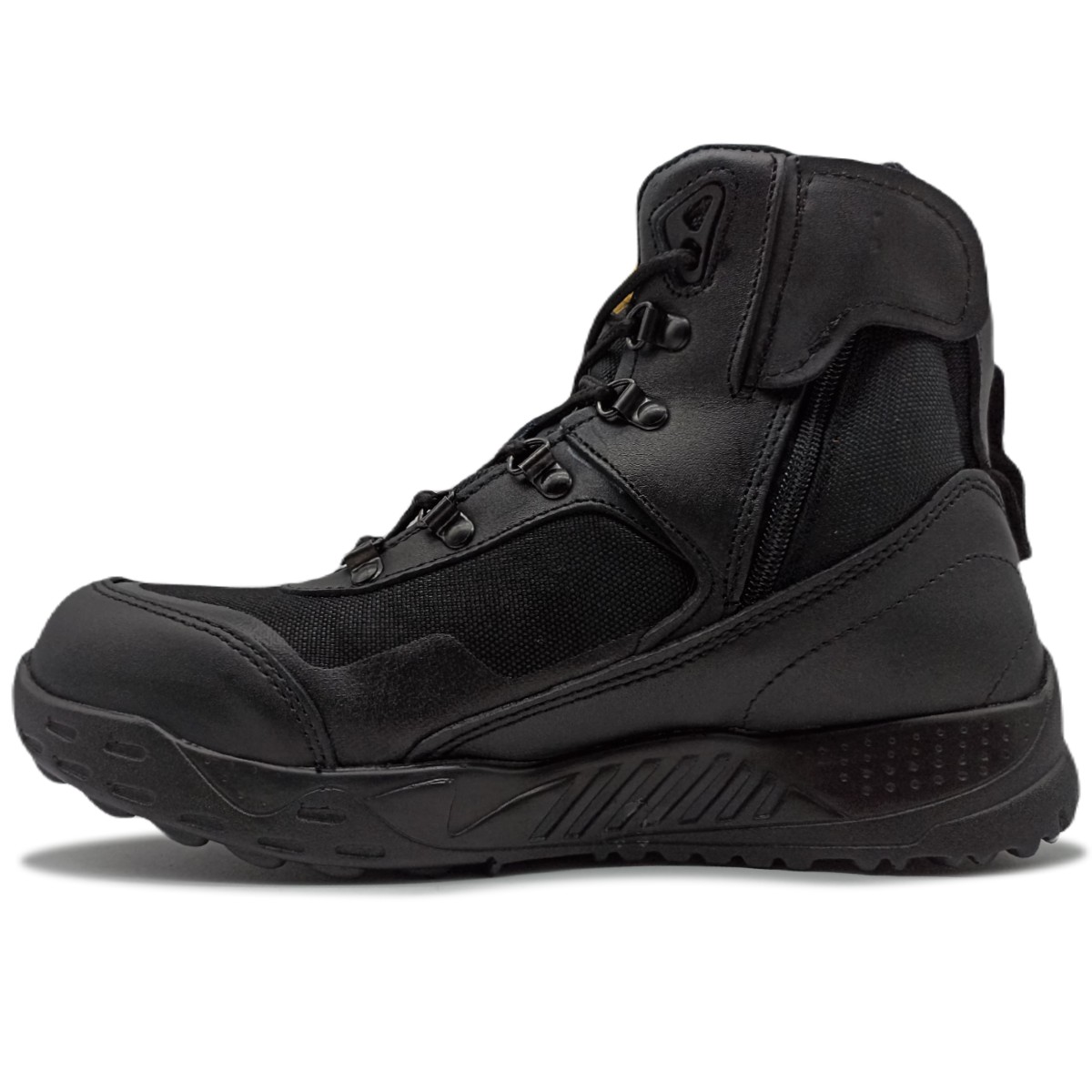 Bota Táctica de Piel Tipo Swat Ligera Cómoda Certificada 3700