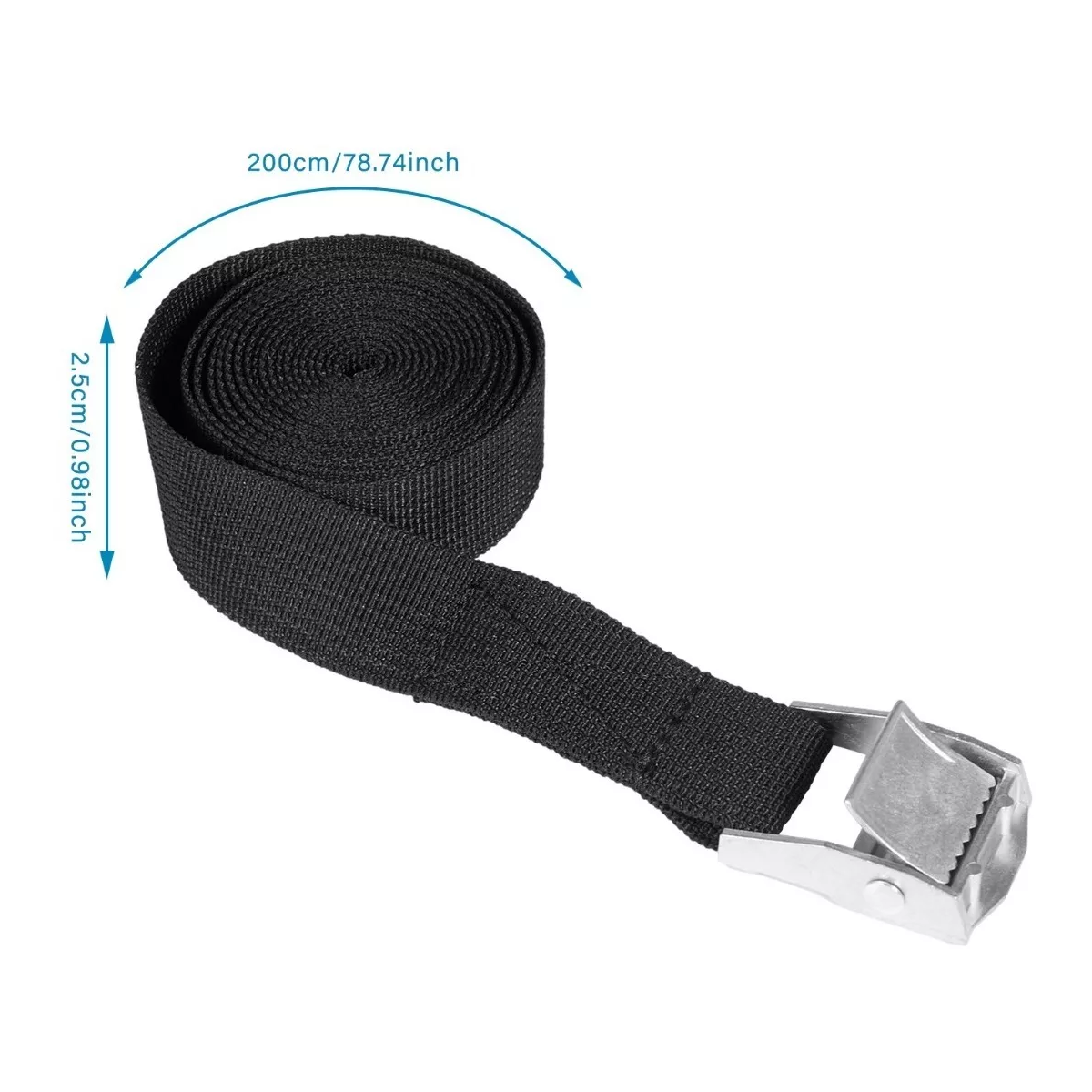 Kit 10 Cincho Correa Amarre Trinquete Hebilla Cinta Auto Moto 2m