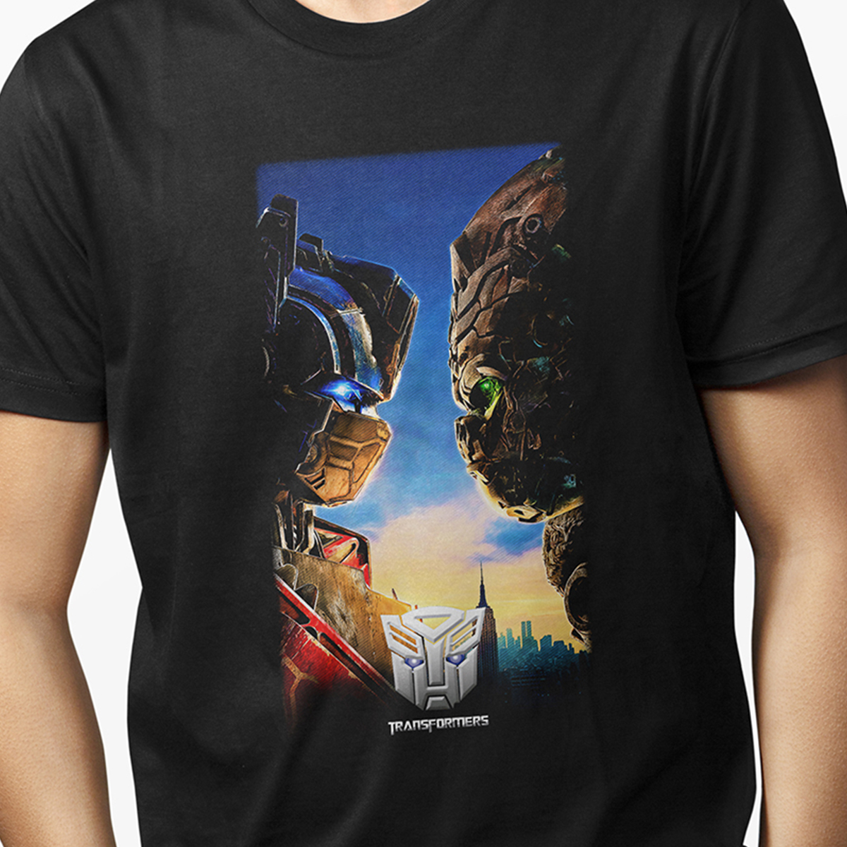 Playera Casual Negra para Hombre - Transformers