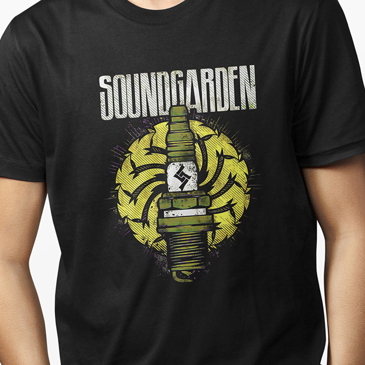 Playera Casual Negra - Soundgarden Rock