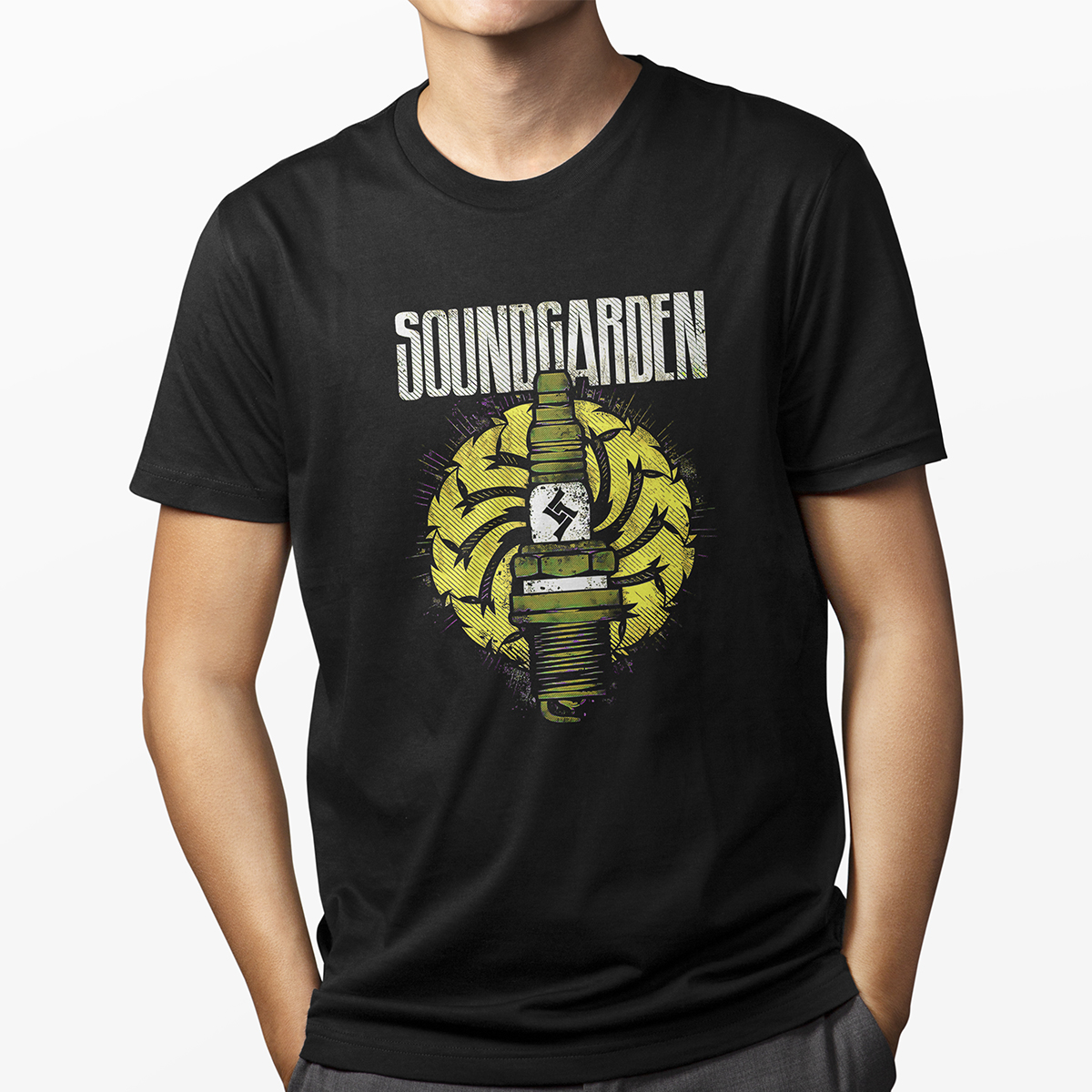 Playera Casual Negra - Soundgarden Rock