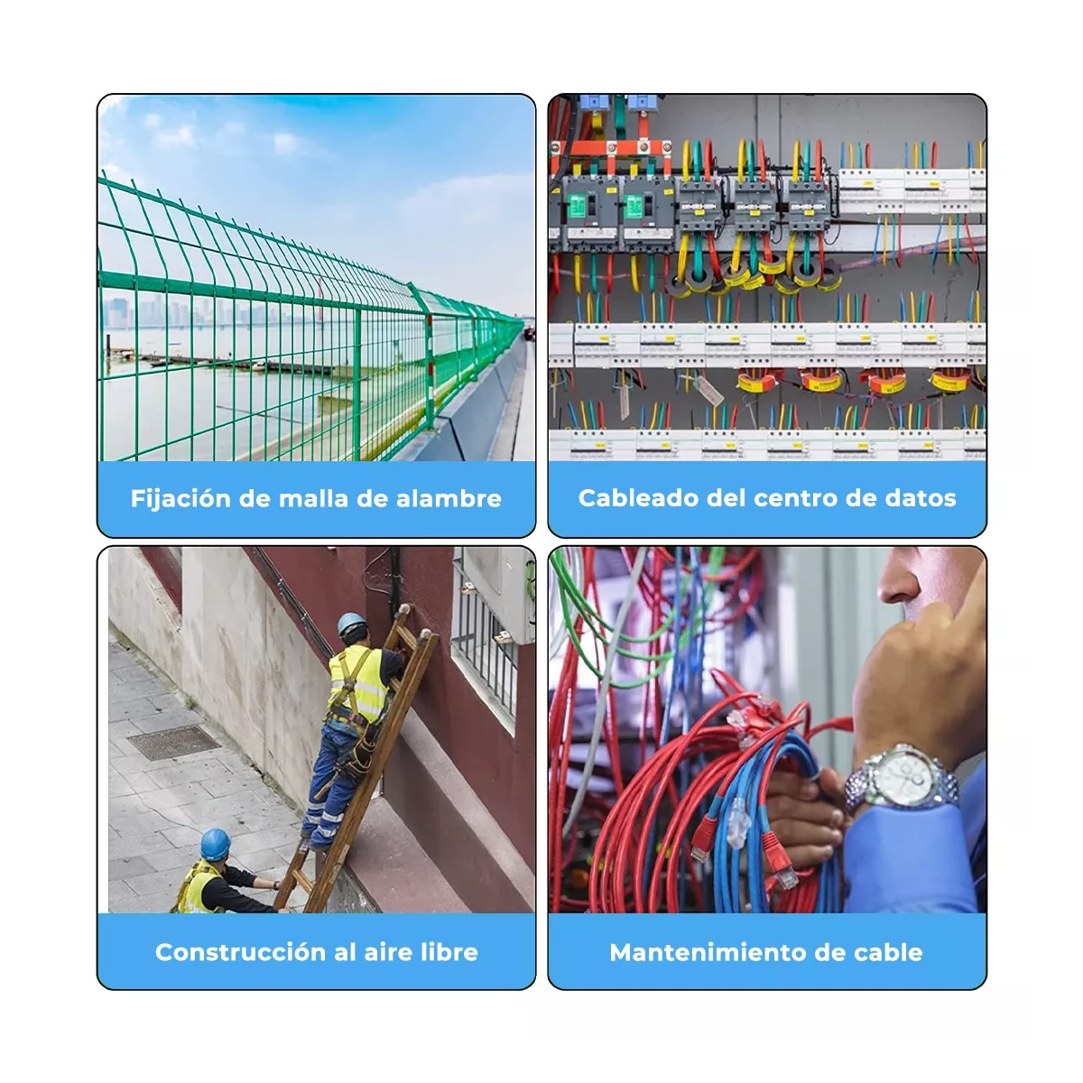 Kit 100 Pzs Cintillo Sello De Seguridad Cinchos 40cm Foliados Amarillo