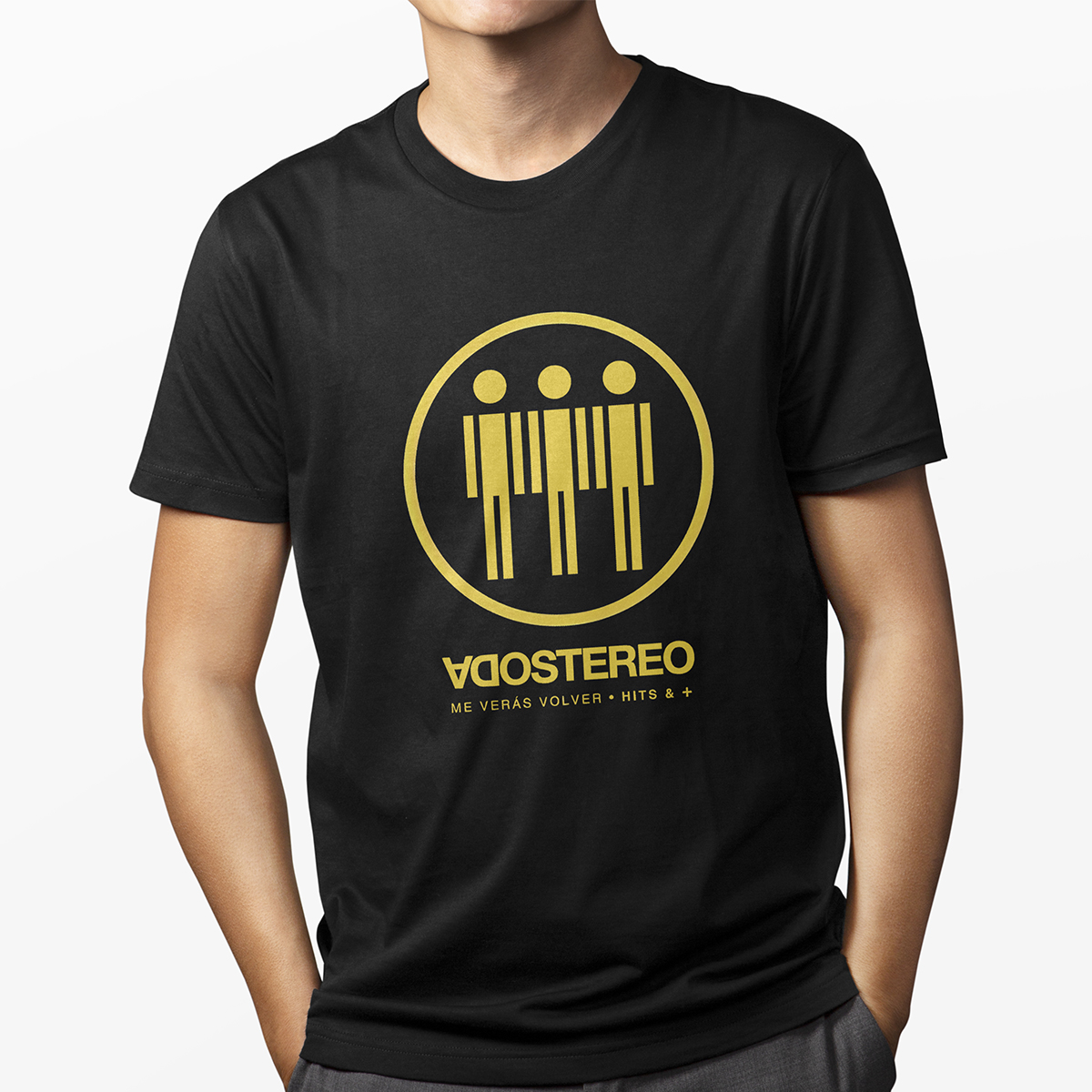 Playera Urbana Negra para Hombre - Soda Stereo: Me veras volver