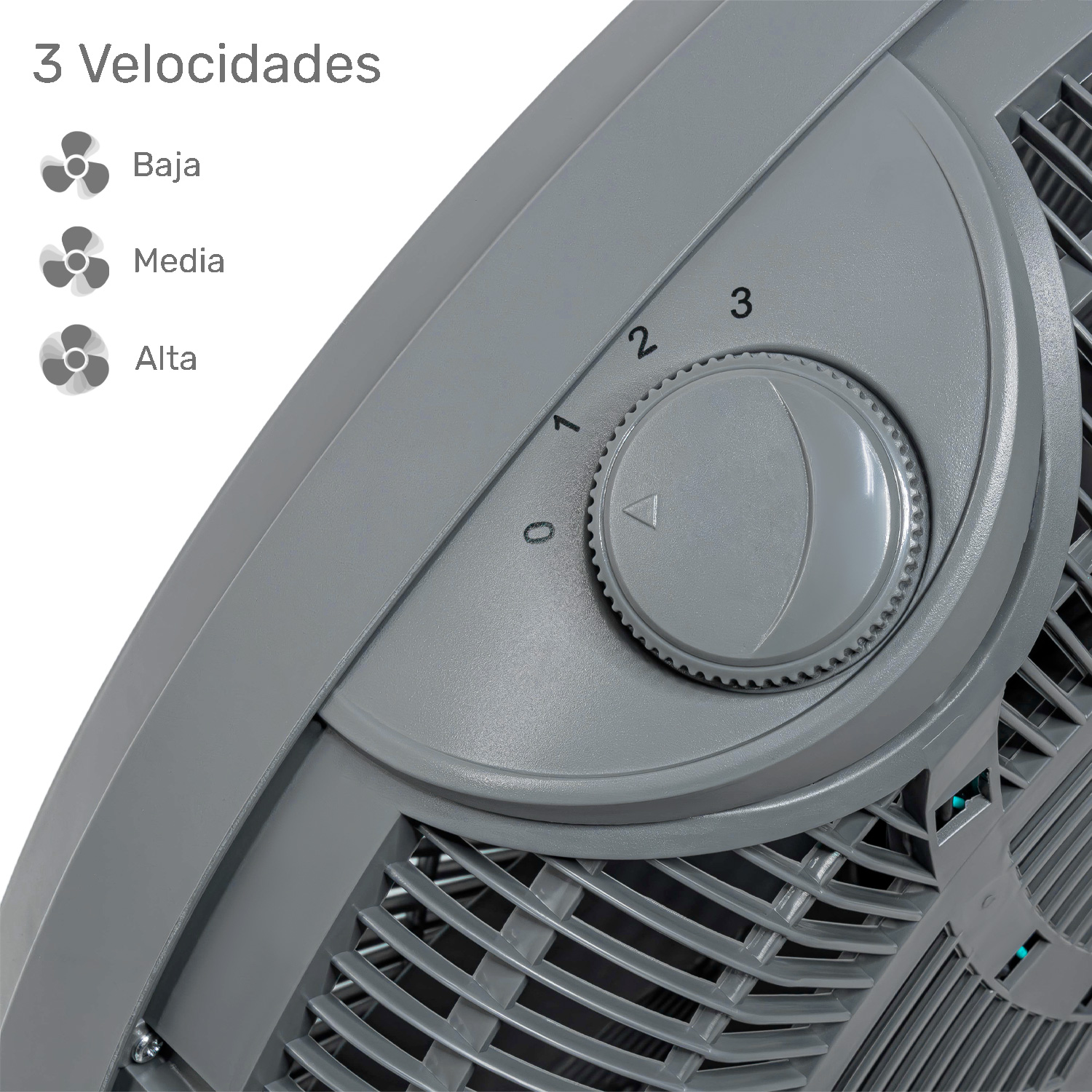 Ventilador De Piso 23  Gris 5 Aspas Potente Casa Hogar