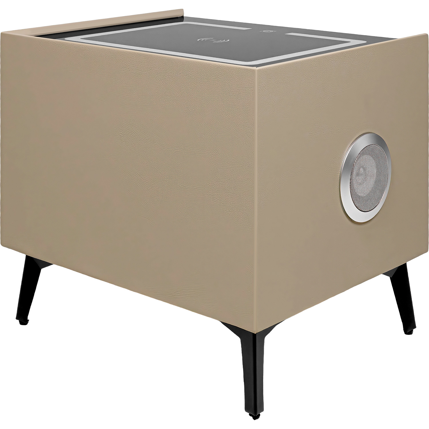 Mesa Noche Buro Inteligente Cargador Inalambrico Luz Audio Cafe