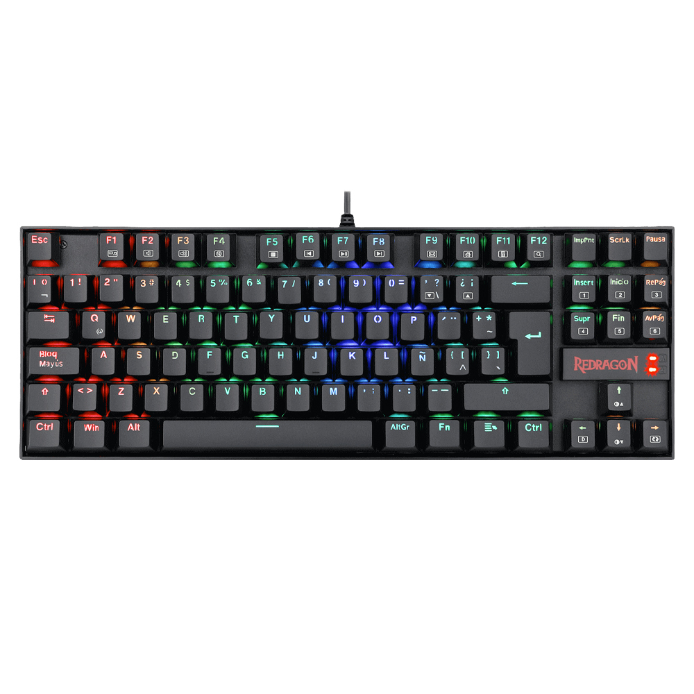 Teclado Gamer Redragon Kumara K552 TKL RGB, Teclado Mecánico, Outemu Blue, Alámbrico, Negro Español