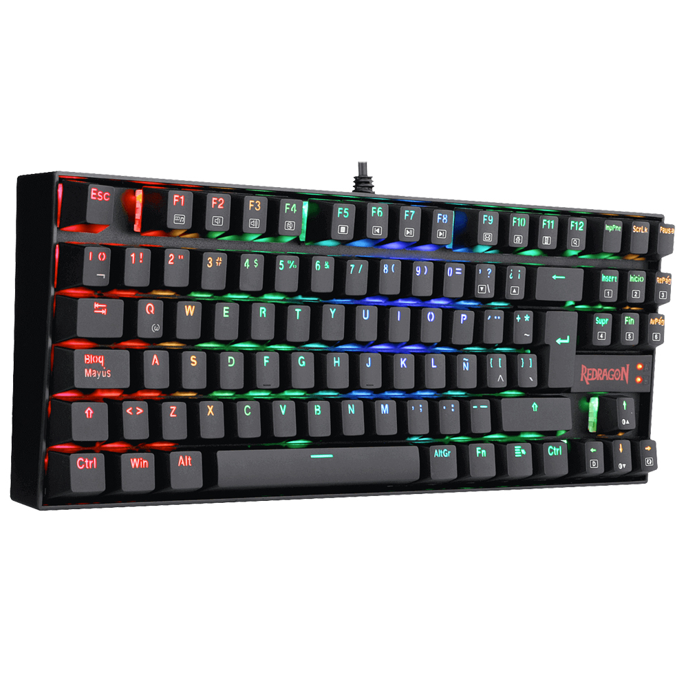 Teclado Gamer Redragon Kumara K552 TKL RGB, Teclado Mecánico, Outemu Blue, Alámbrico, Negro Español