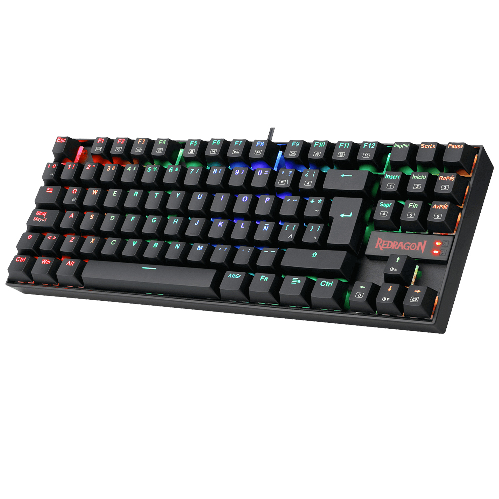 Teclado Gamer Redragon Kumara K552 TKL RGB, Teclado Mecánico, Outemu Blue, Alámbrico, Negro Español